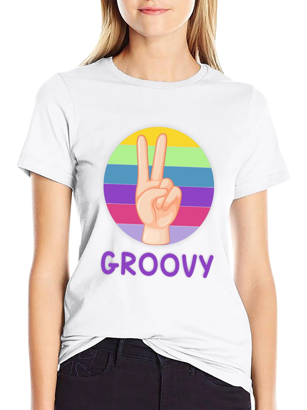 Groovy Peace Sign T-Shirt - Retro Style
