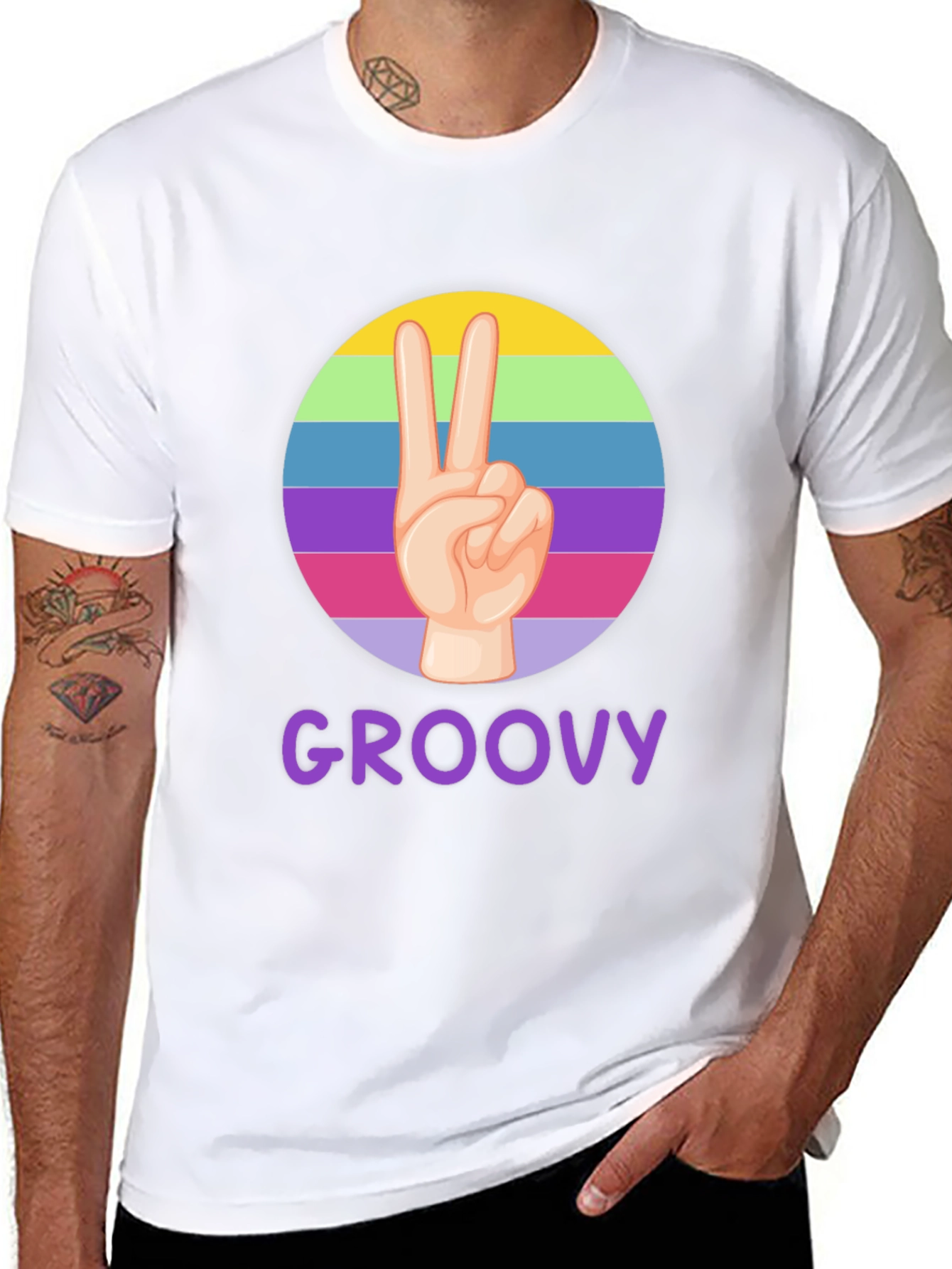 Groovy Peace Sign T-Shirt - Retro Style