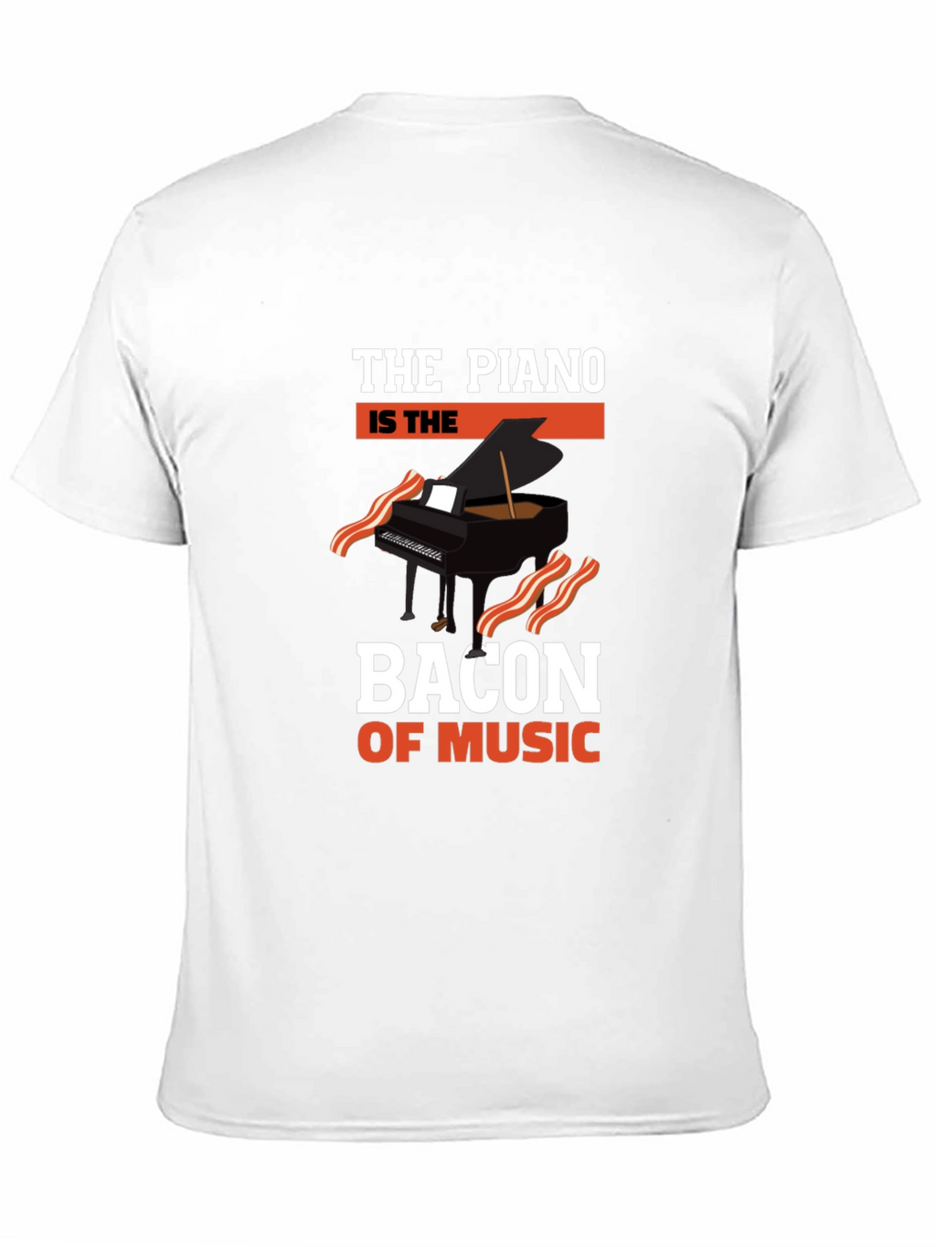 Piano Bacon of Music Graphic T-Shirt