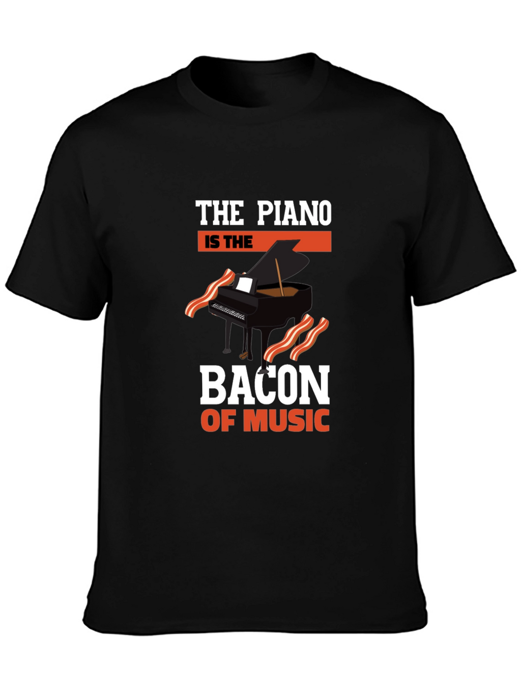 Piano Bacon of Music Graphic T-Shirt