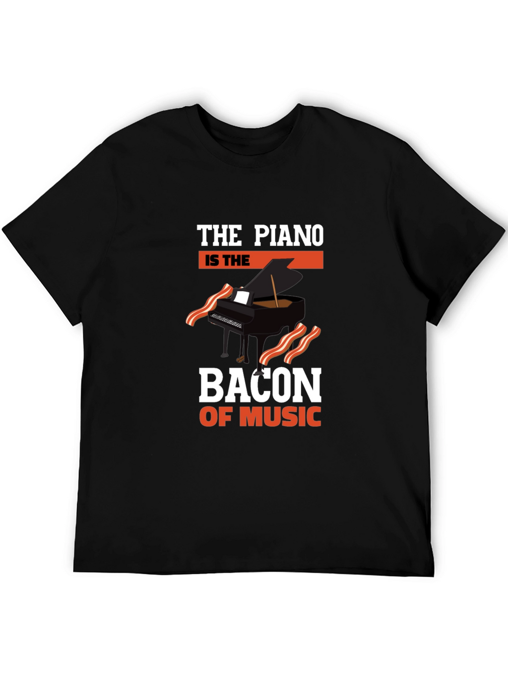 Piano Bacon of Music Graphic T-Shirt