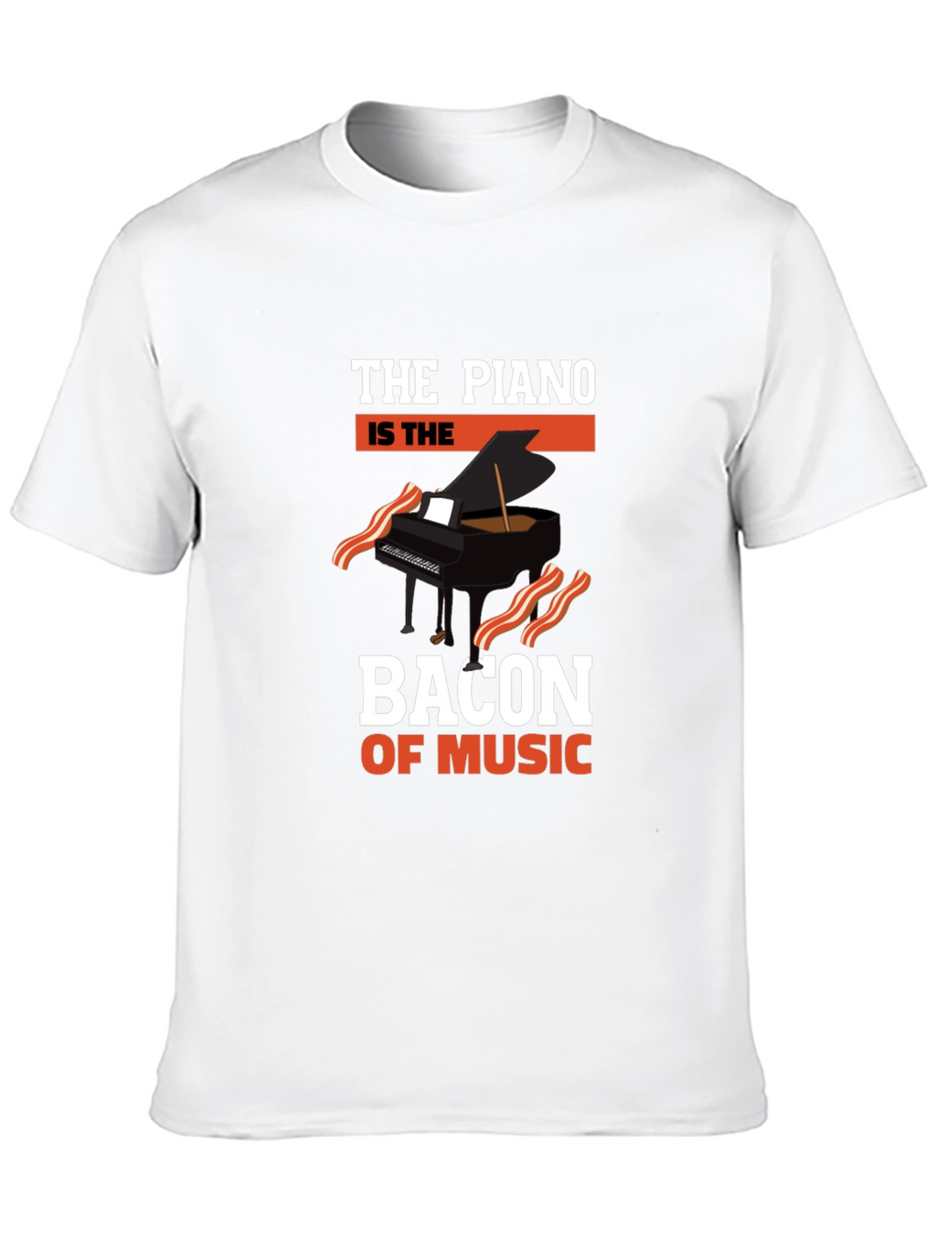 Piano Bacon of Music Graphic T-Shirt