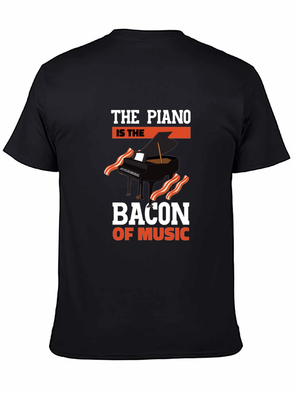 Piano Bacon of Music Graphic T-Shirt