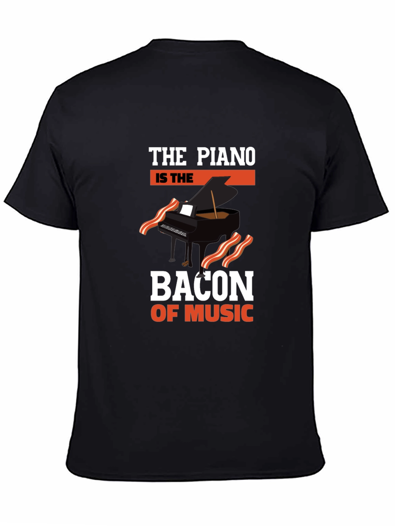 Piano Bacon of Music Graphic T-Shirt