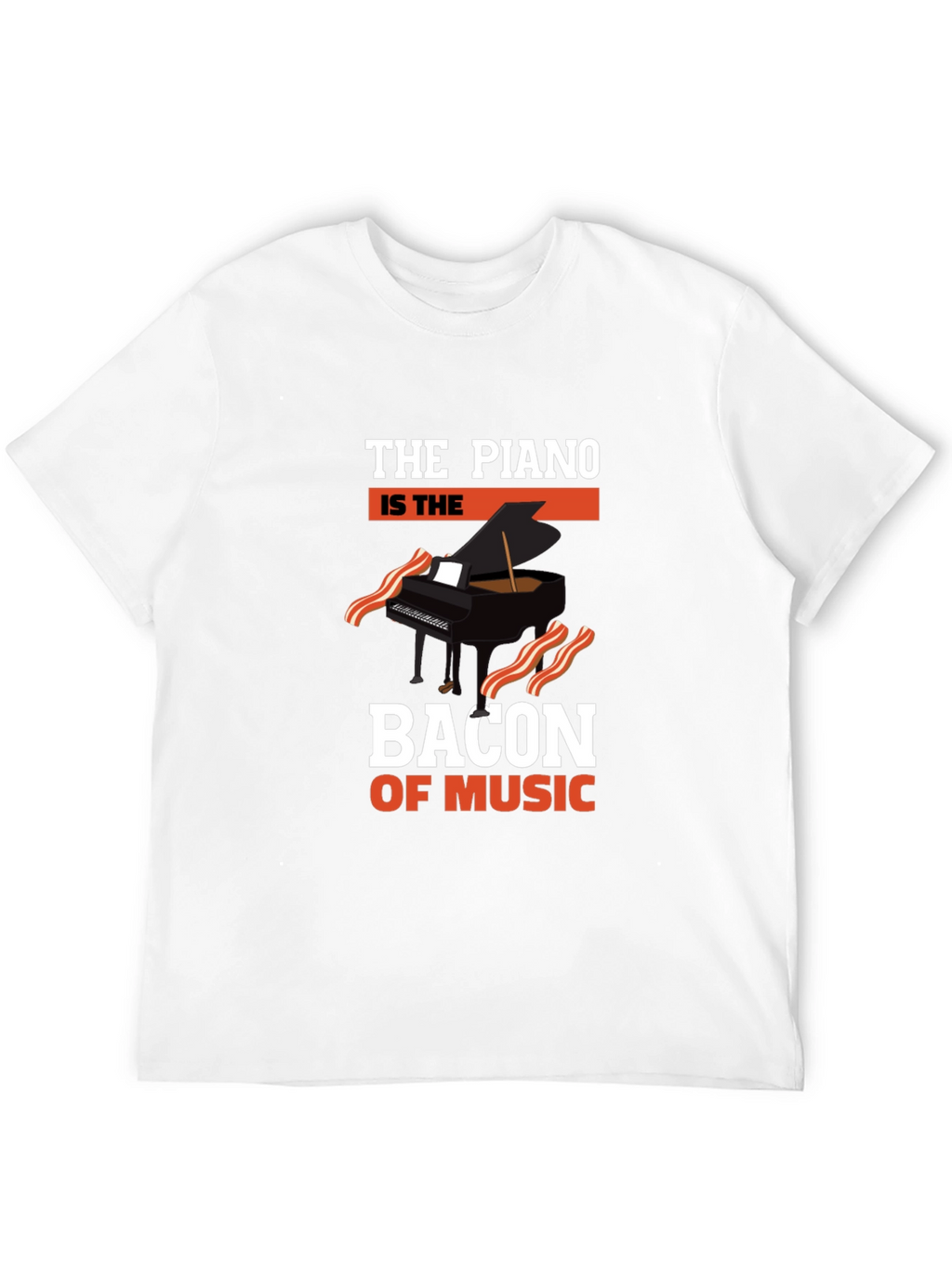 Piano Bacon of Music Graphic T-Shirt