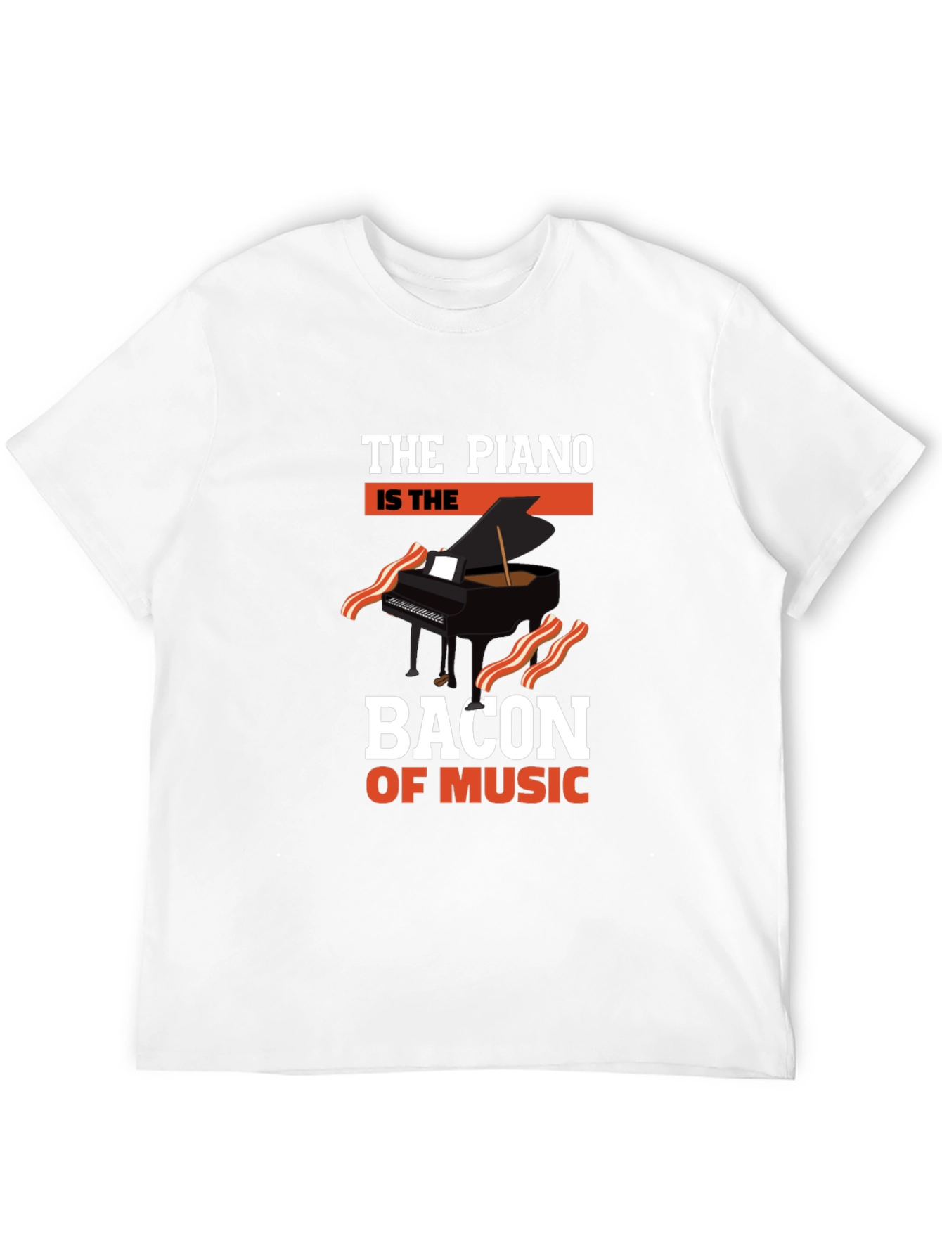 Piano Bacon of Music Graphic T-Shirt