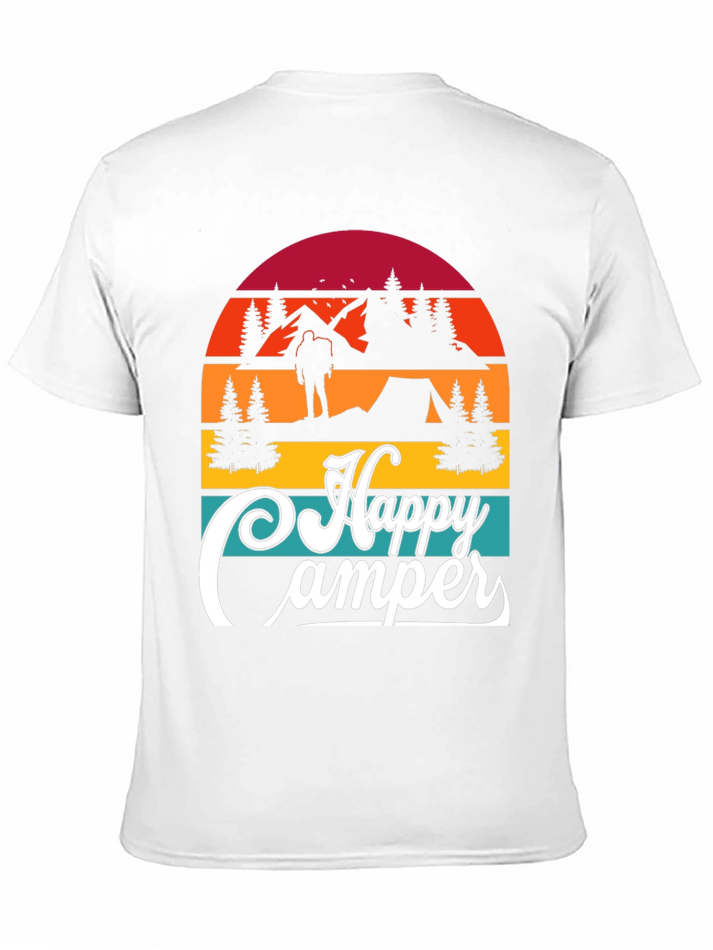 Happy Camper Graphic T-Shirt Outdoor Adventure Tee