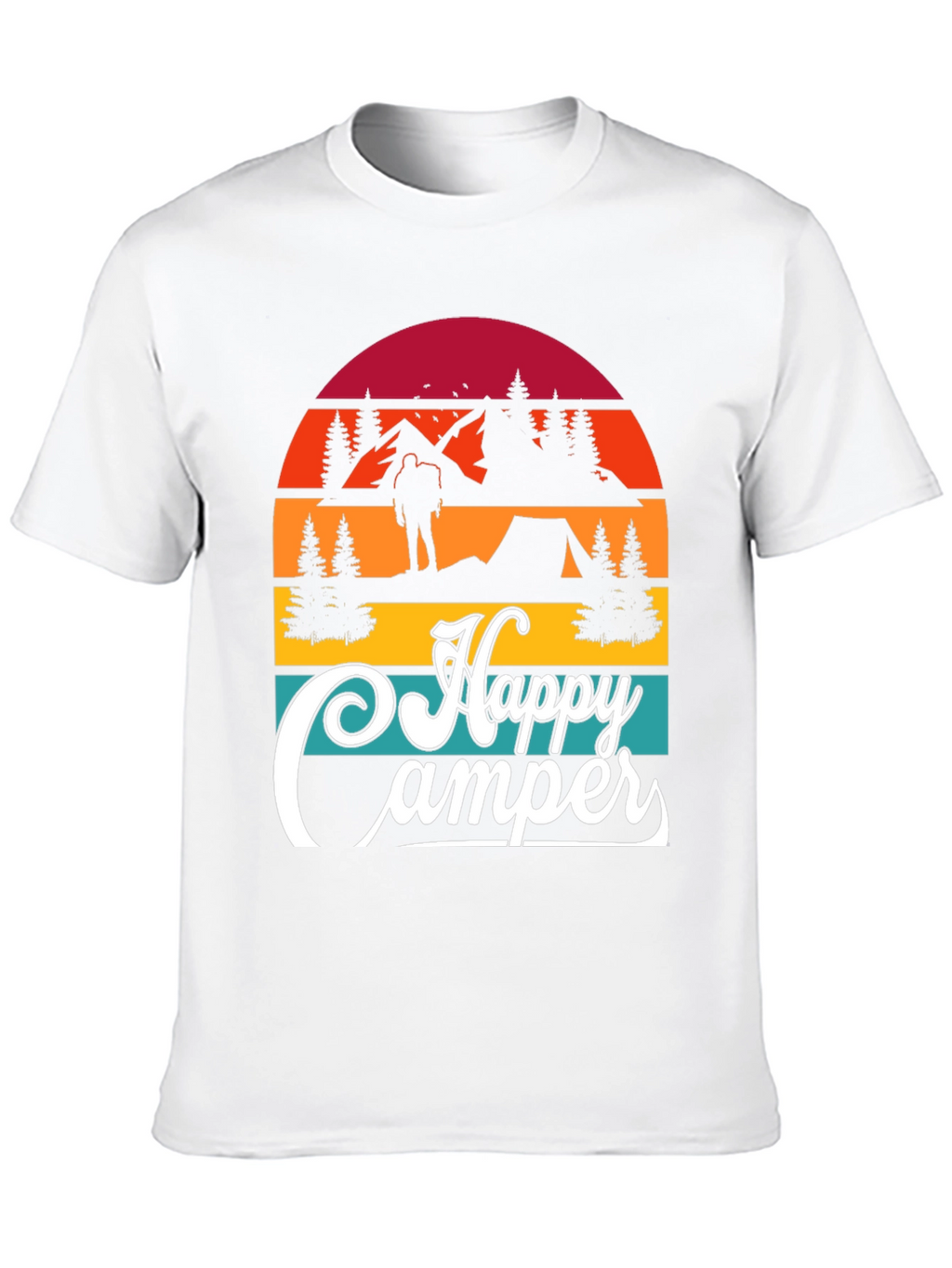 Happy Camper Graphic T-Shirt Outdoor Adventure Tee