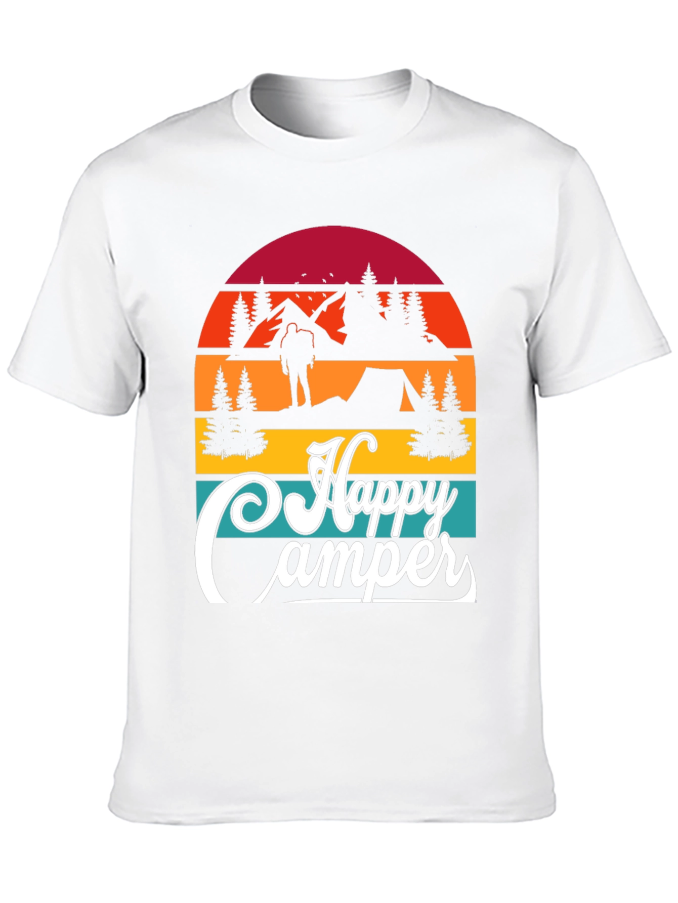 Happy Camper Graphic T-Shirt Outdoor Adventure Tee