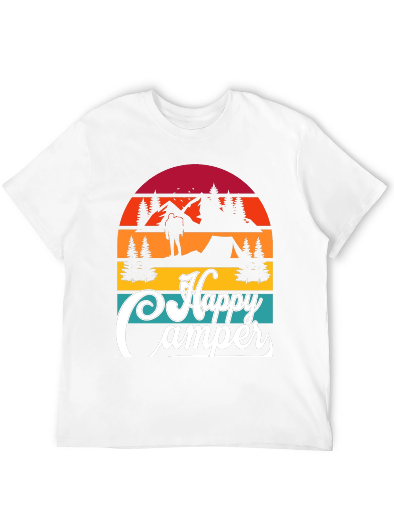 Happy Camper Graphic T-Shirt Outdoor Adventure Tee