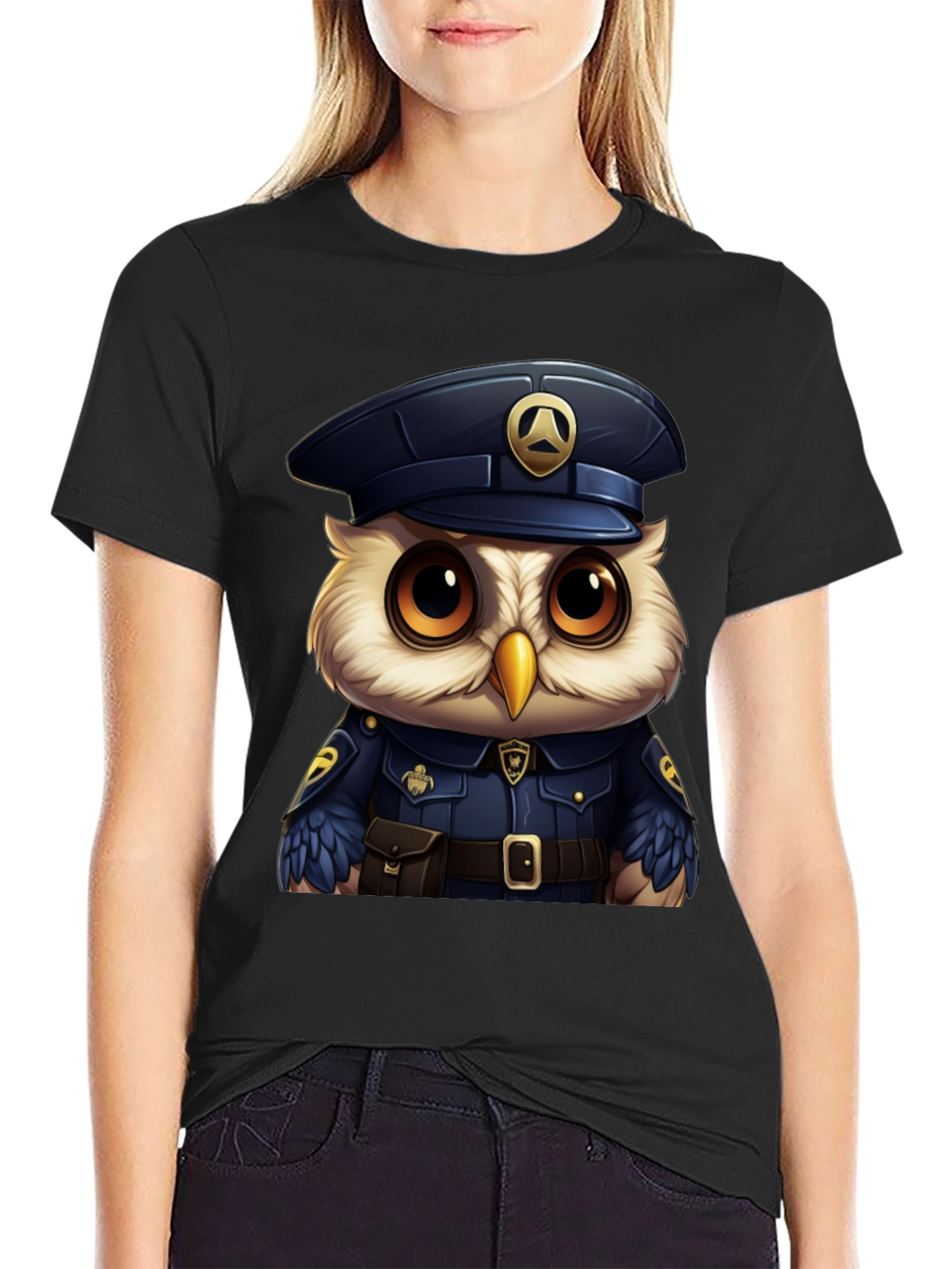 Owl Police Officer T-Shirt