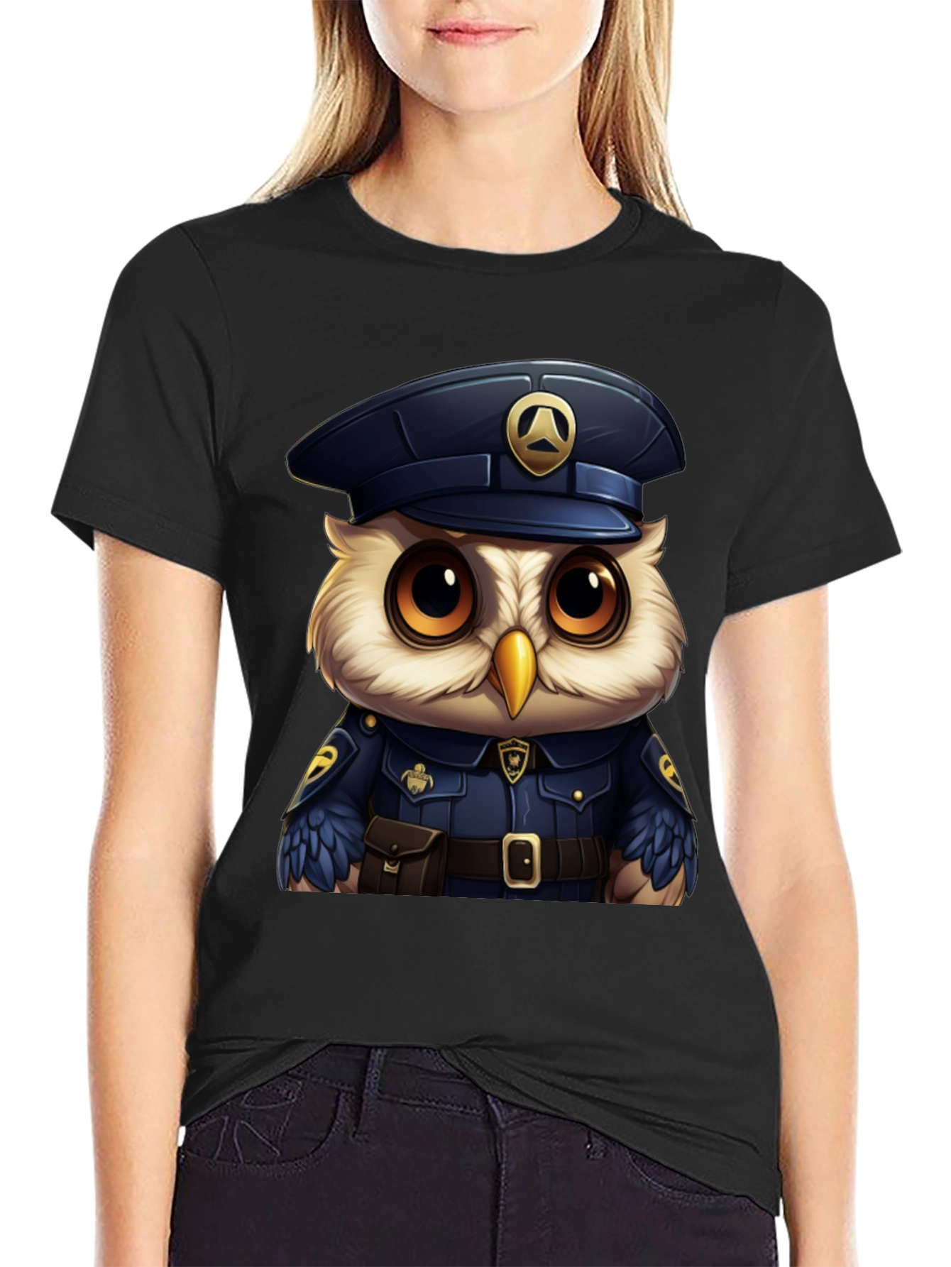 Owl Police Officer T-Shirt