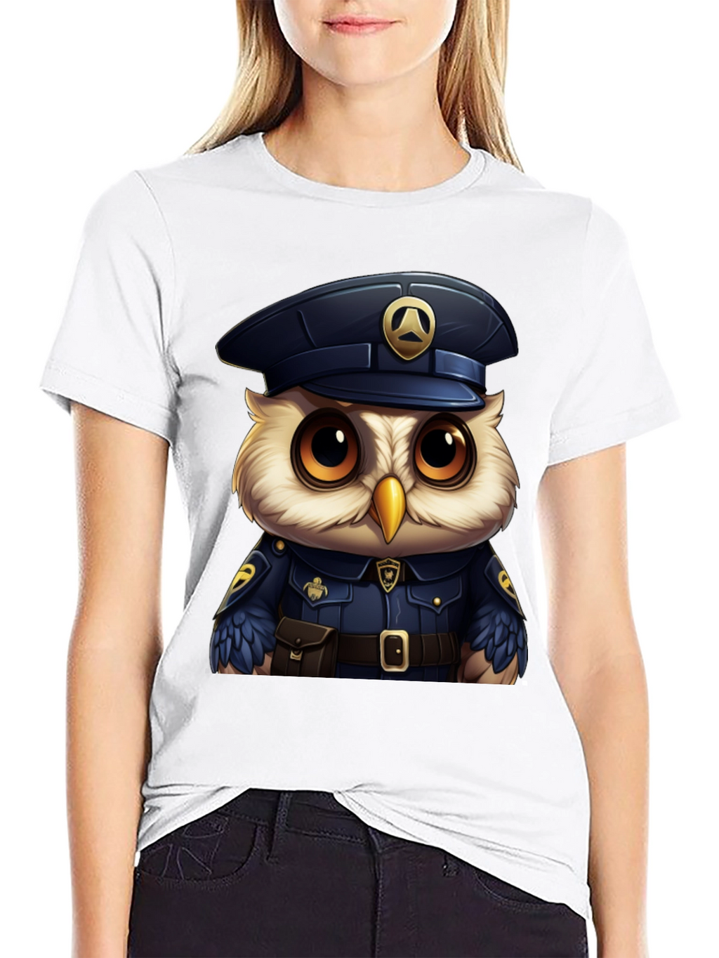 Owl Police Officer T-Shirt