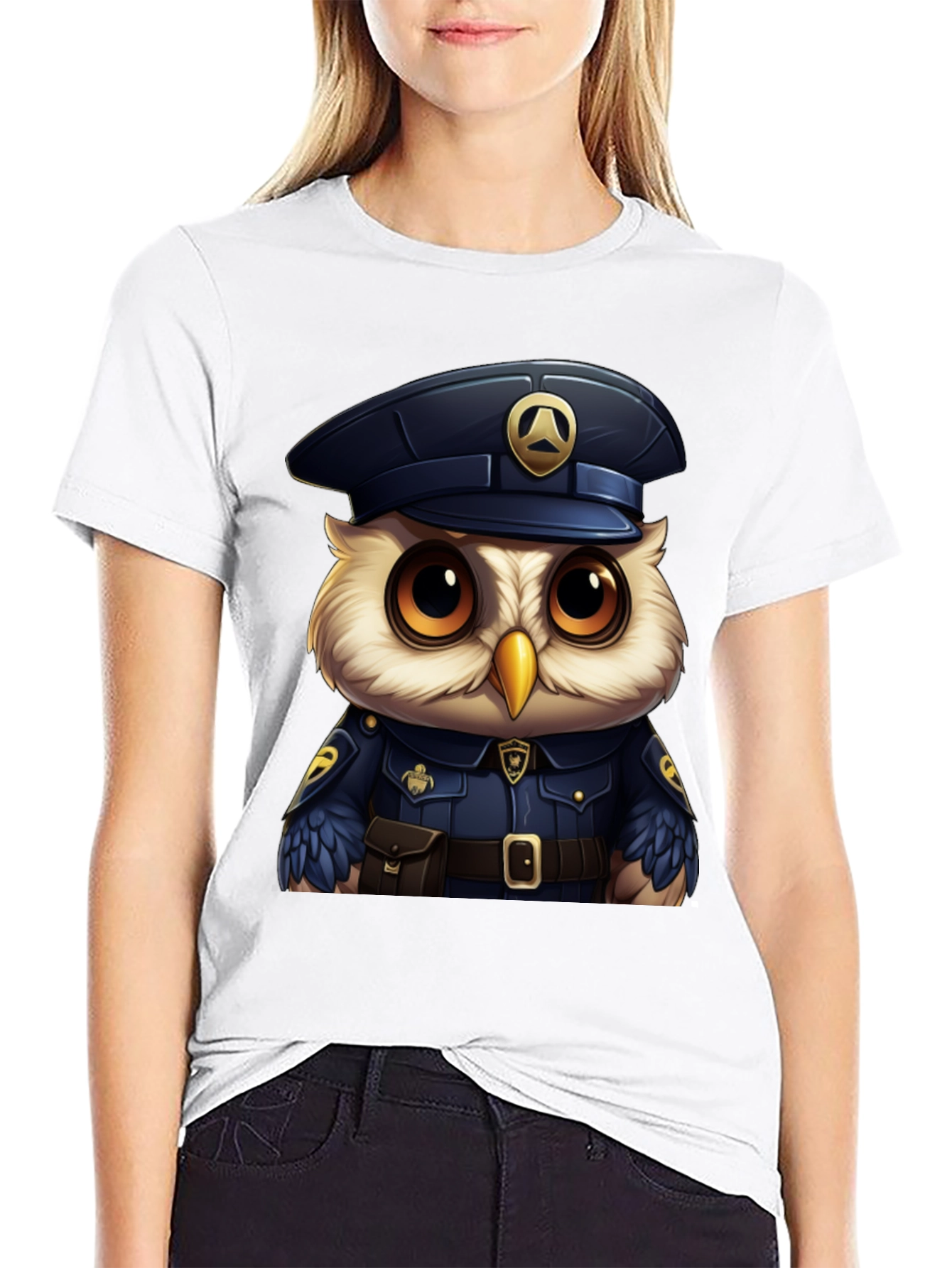 Owl Police Officer T-Shirt