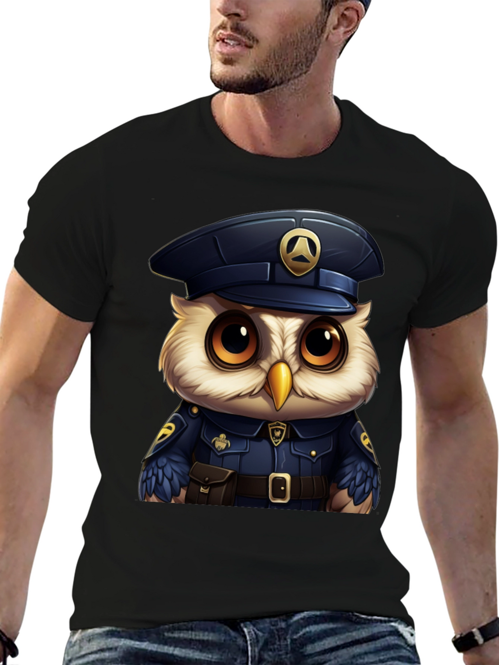 Owl Police Officer T-Shirt