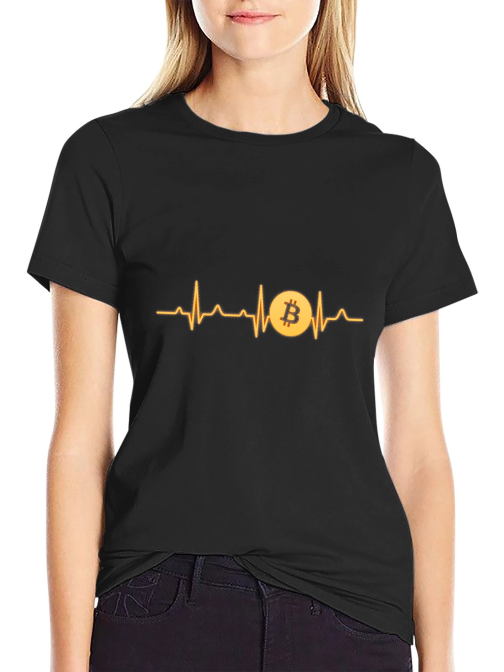 Bitcoin Heartbeat Tee - Crypto Lovers T-Shirt