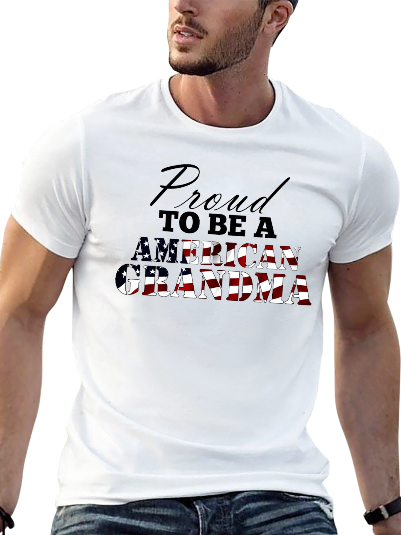 Proud American Grandma Graphic T-Shirt