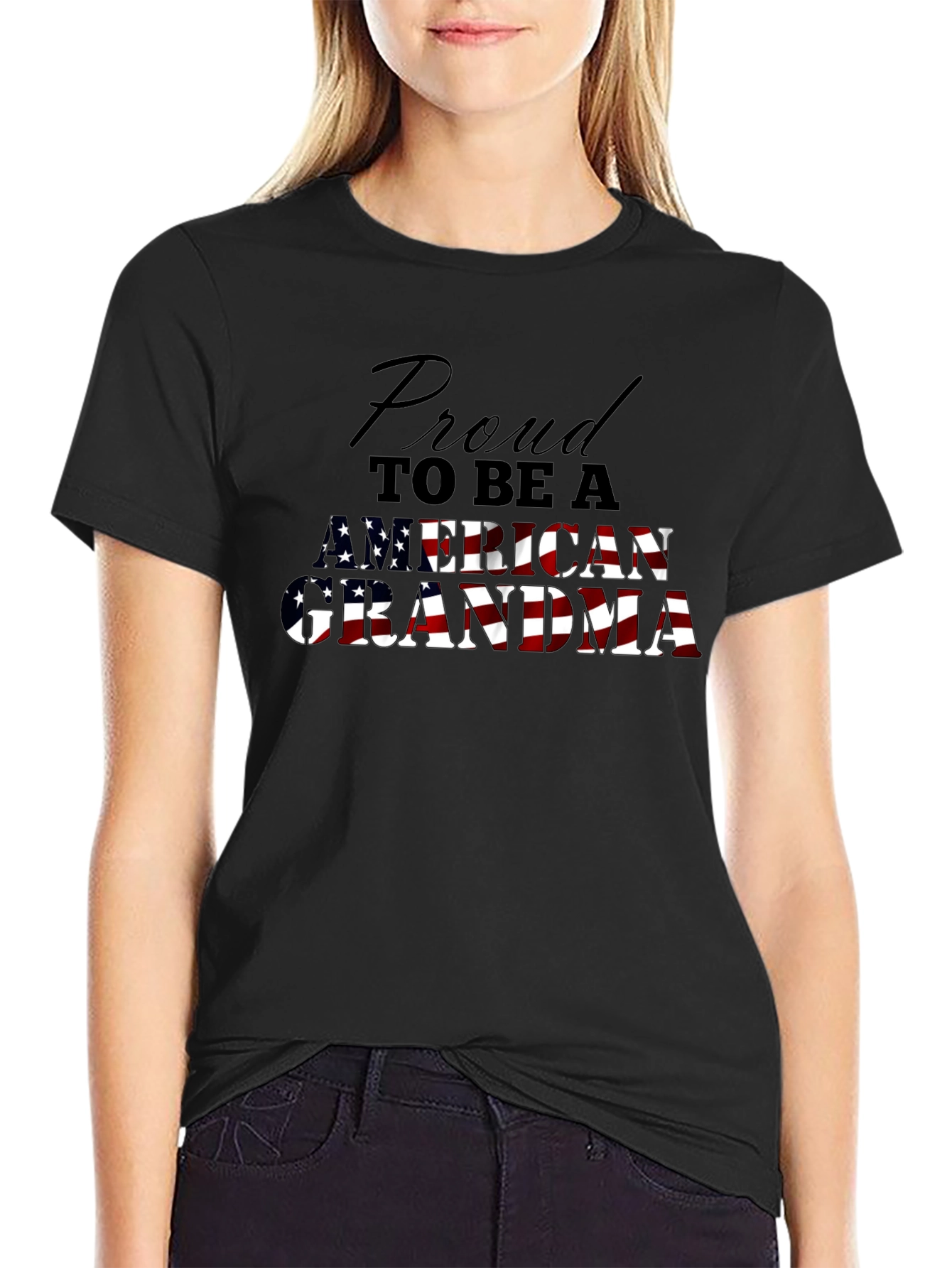 Proud American Grandma Graphic T-Shirt