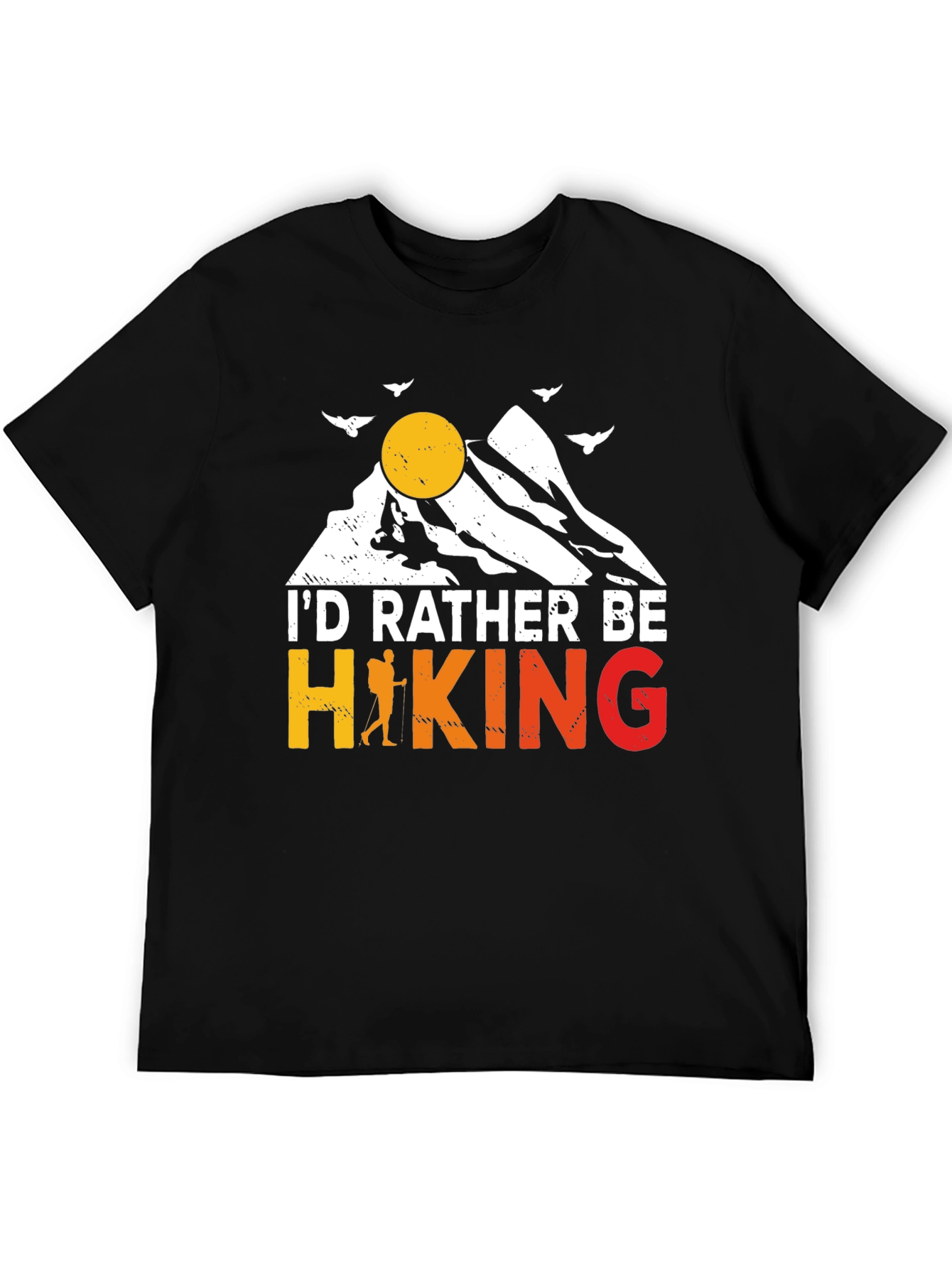 Hiking Graphic Tee - Id Rather Be Hiking T-Shirt