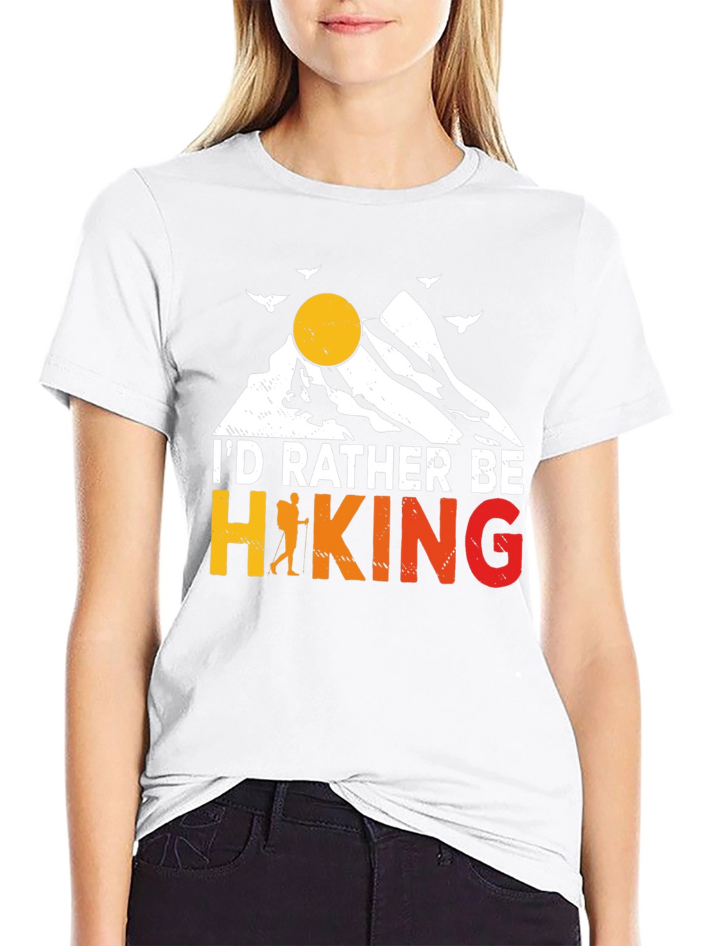 Hiking Graphic Tee - Id Rather Be Hiking T-Shirt