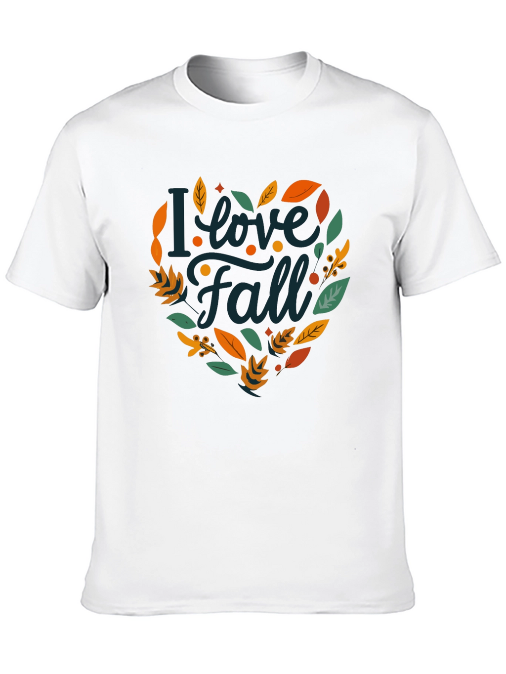 I Love Fall T-Shirt - Black Autumn Graphic Tee
