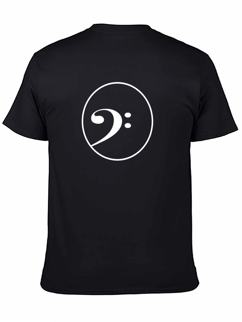 Bass Clef Black T-Shirt Music Lover Tee