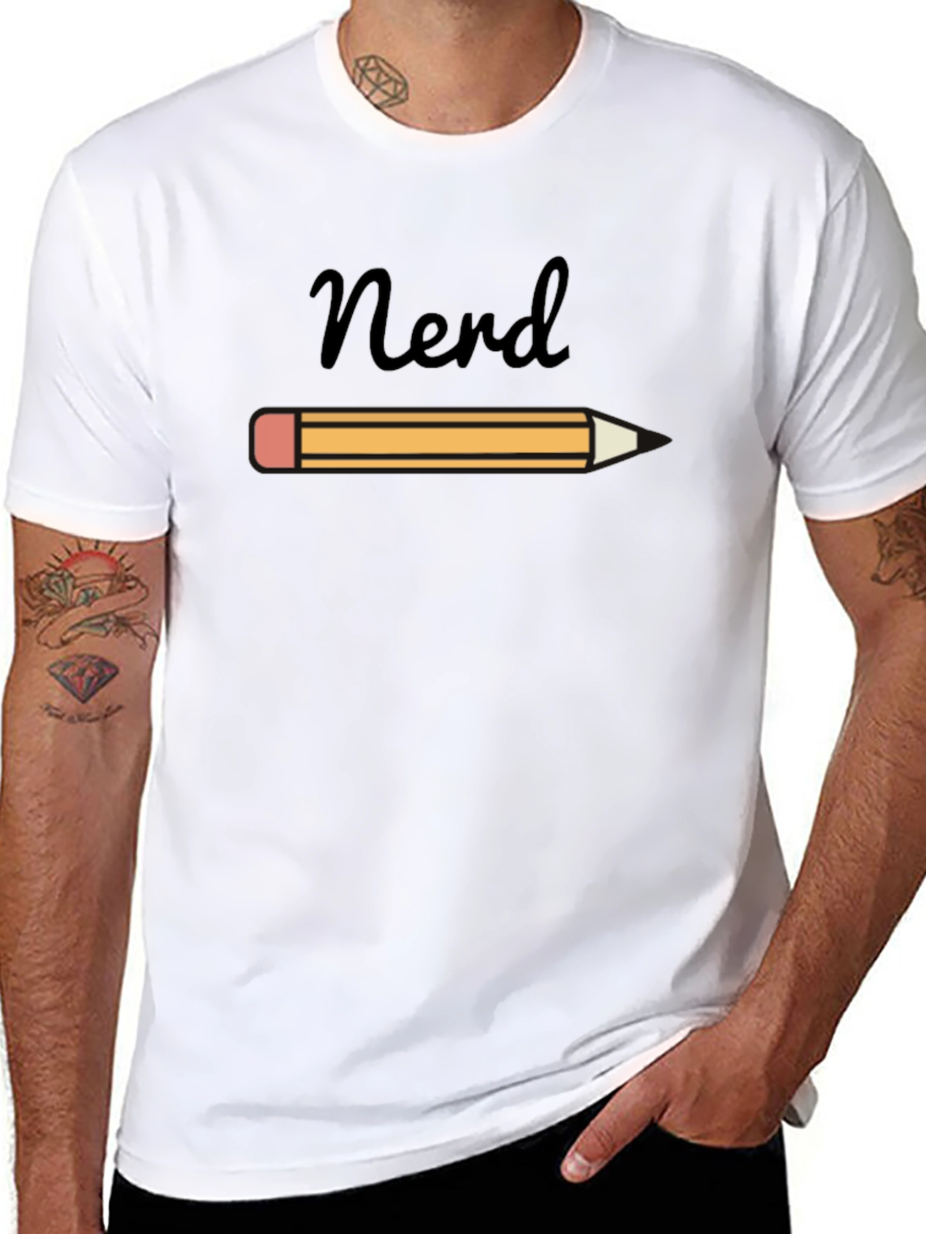 Nerd Pencil Graphic T-Shirt - Geek Chic Tee
