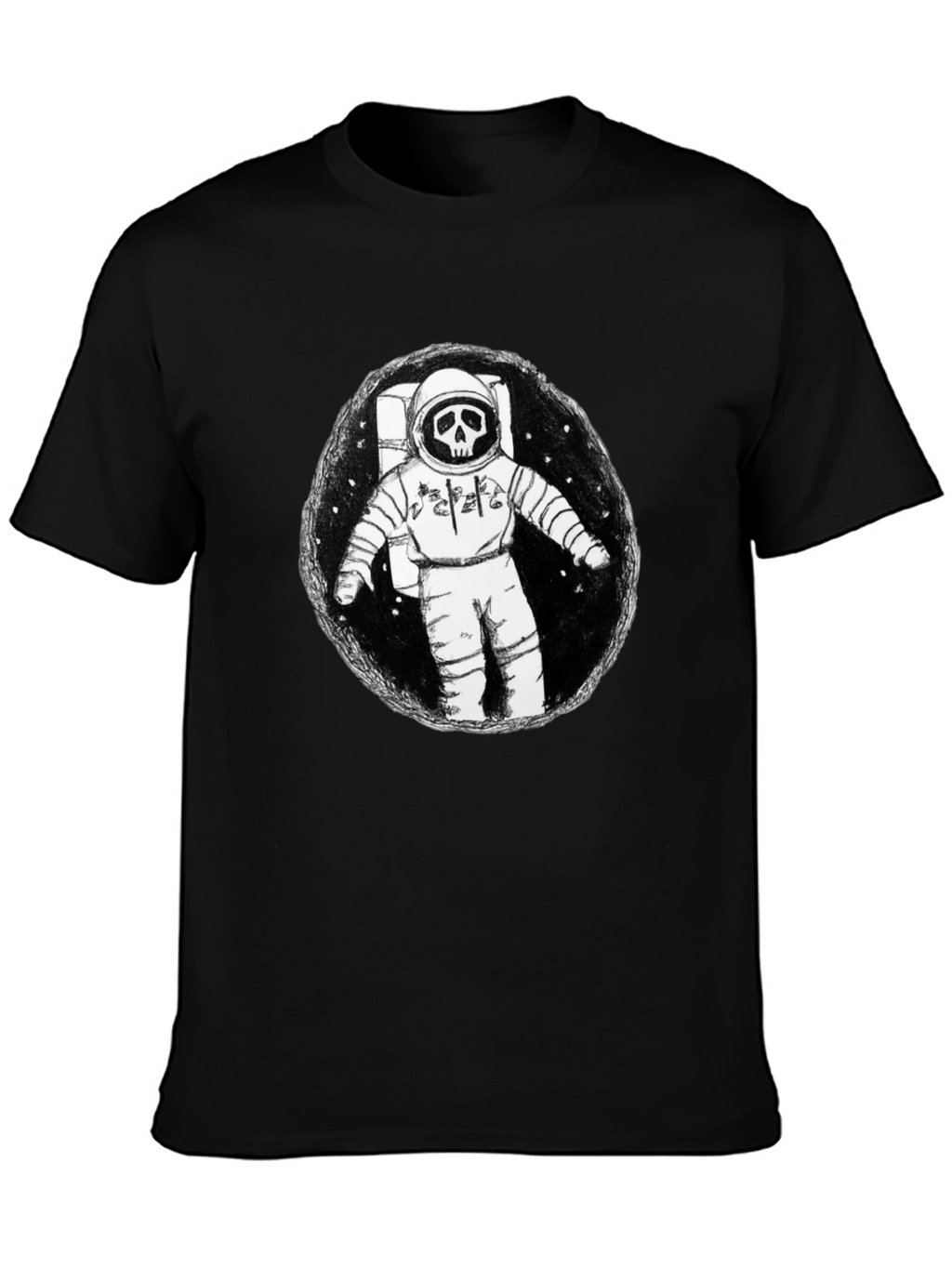 Grim Astronaut Graphic T-Shirt