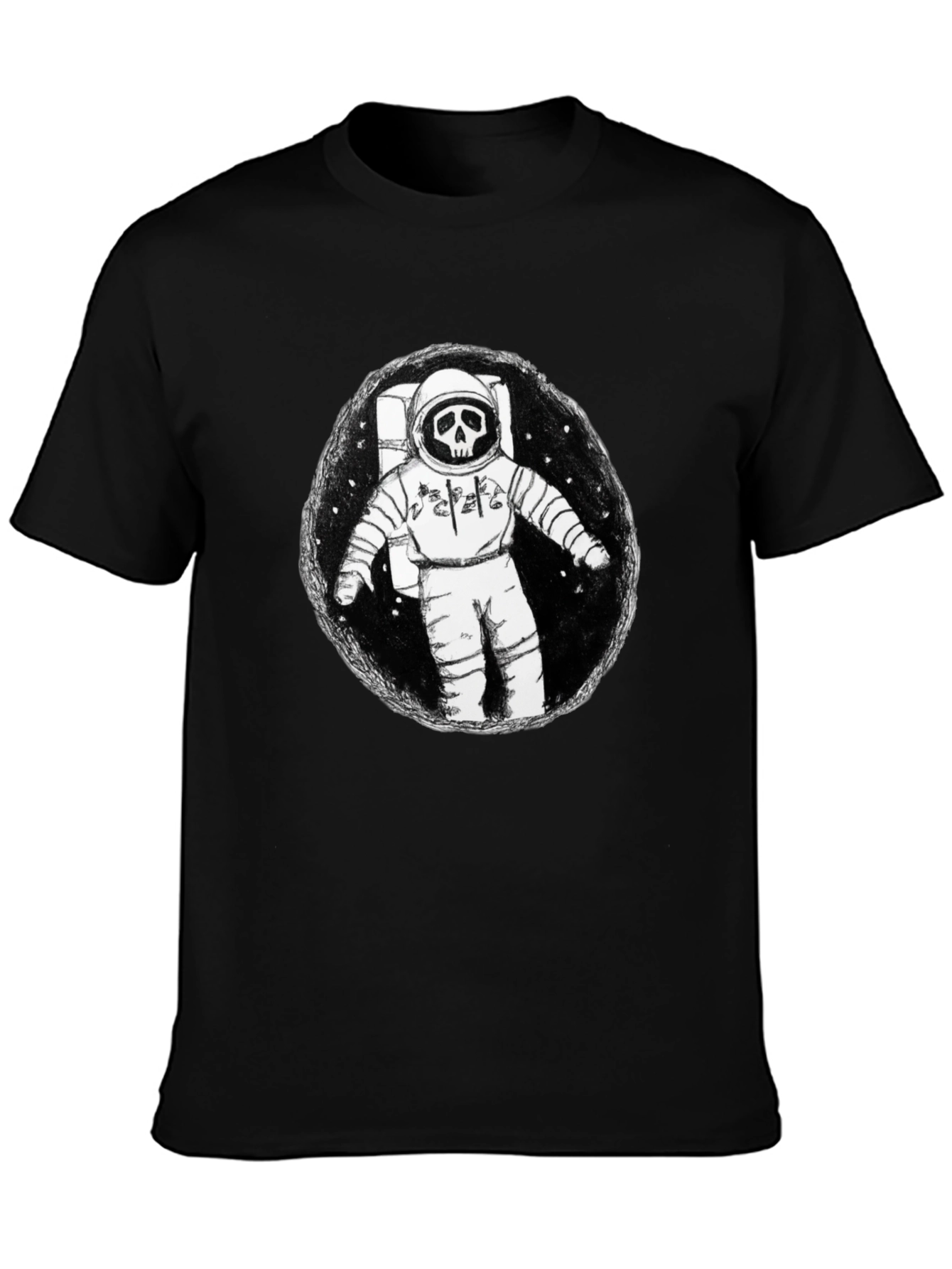 Grim Astronaut Graphic T-Shirt