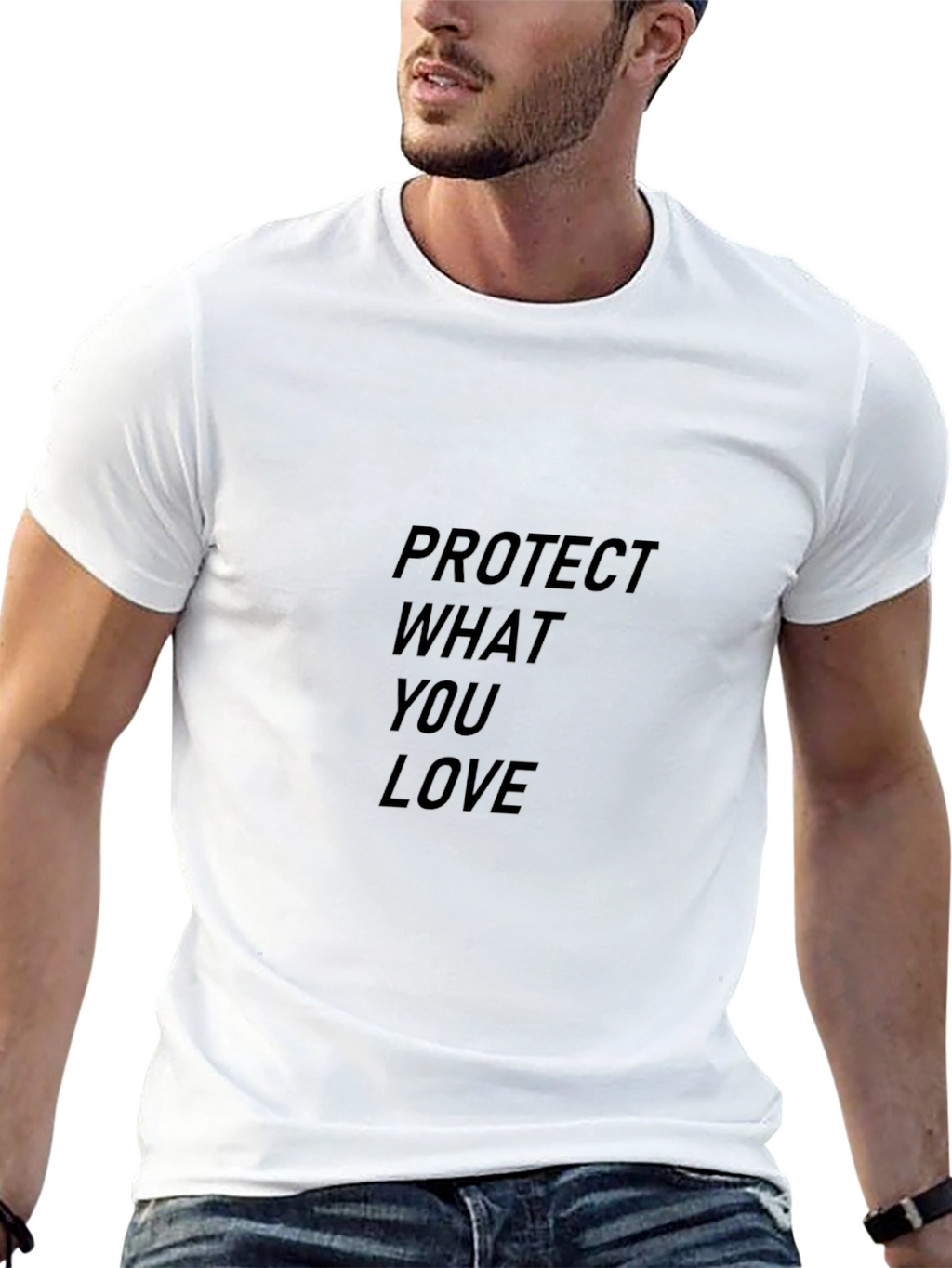 Protect What You Love Black Graphic Tee