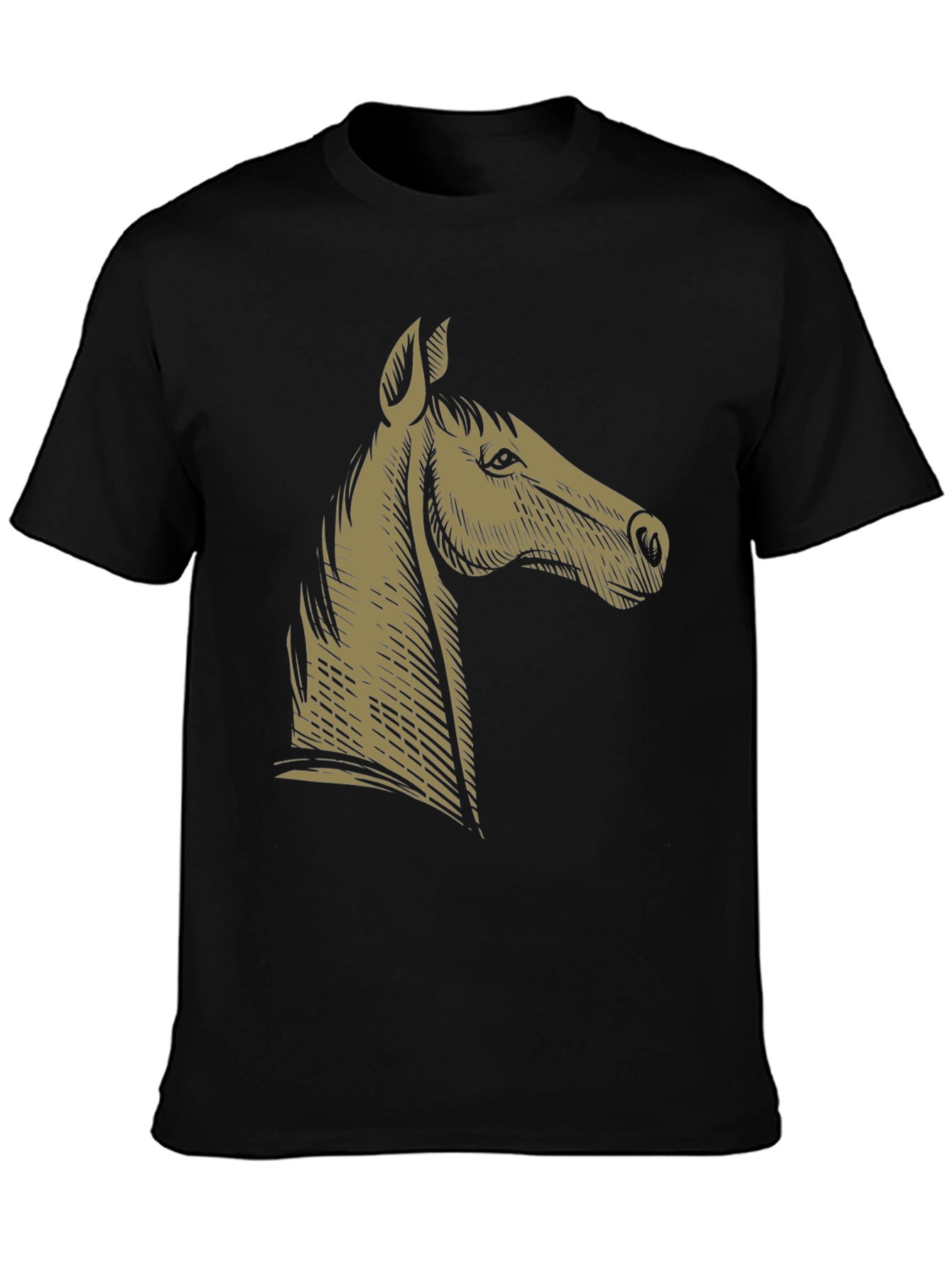 Horse Head Graphic T-Shirt - Mens Short Sleeve Tee