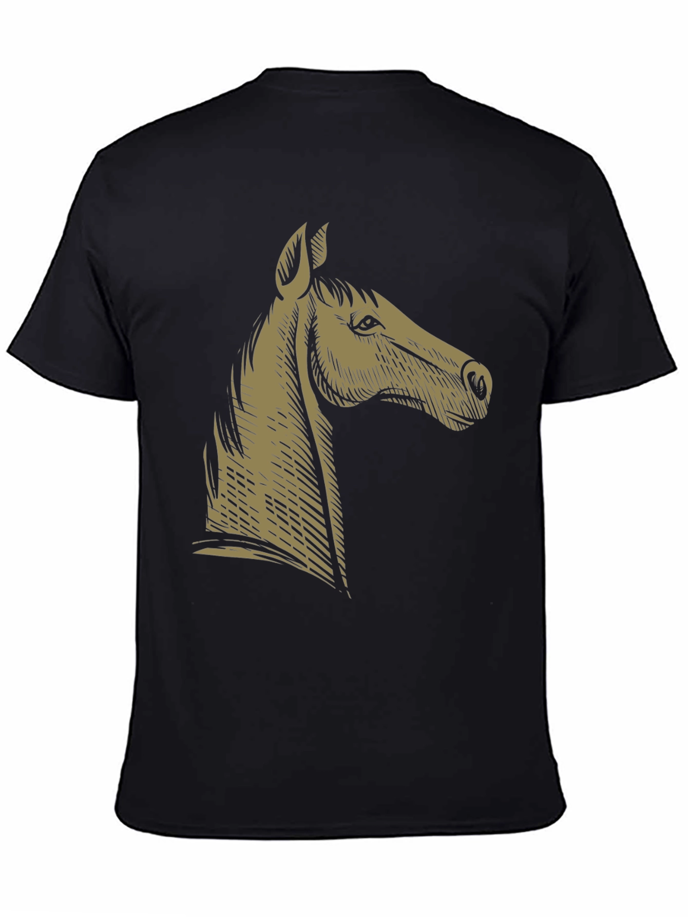 Horse Head Graphic T-Shirt - Mens Short Sleeve Tee