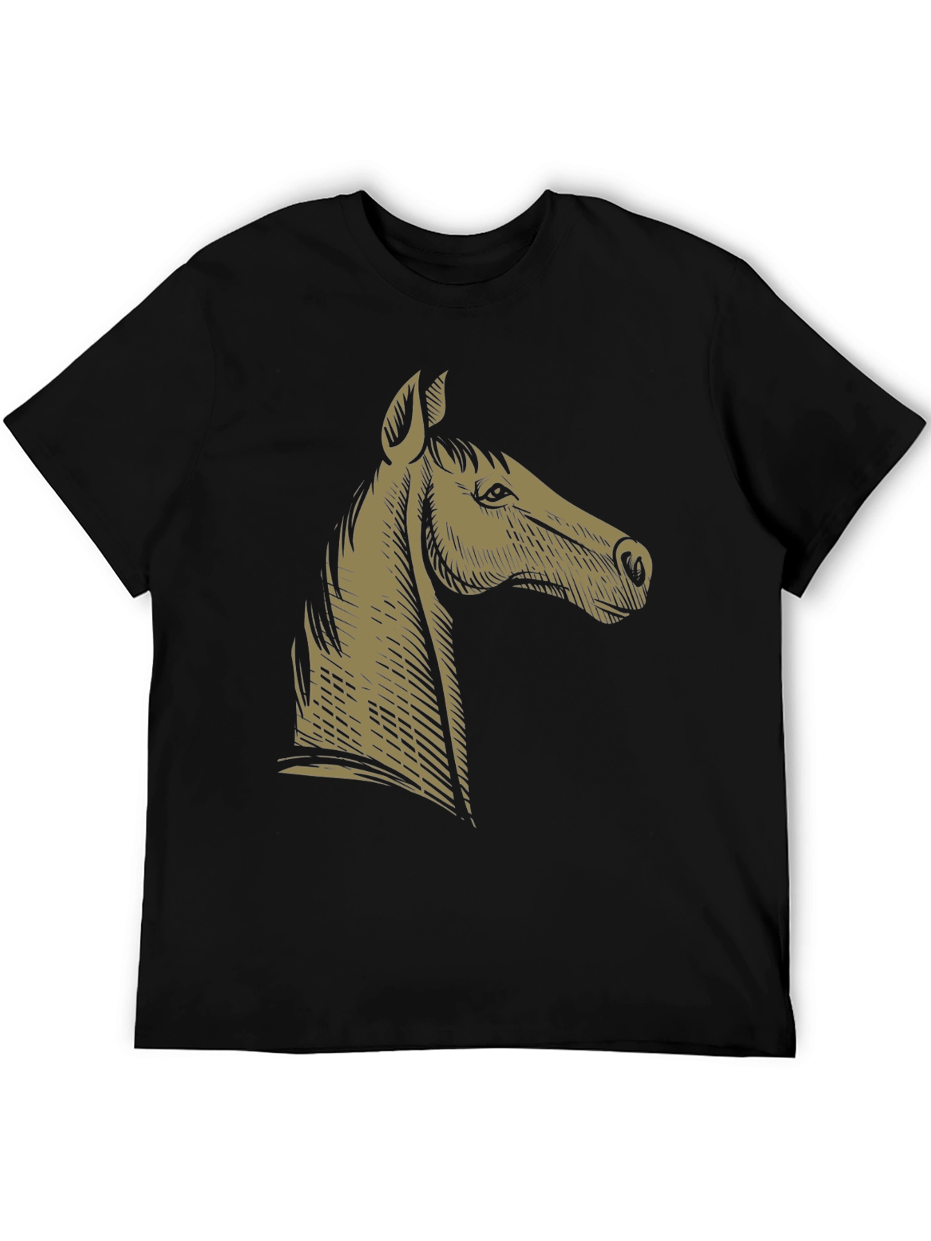 Horse Head Graphic T-Shirt - Mens Short Sleeve Tee