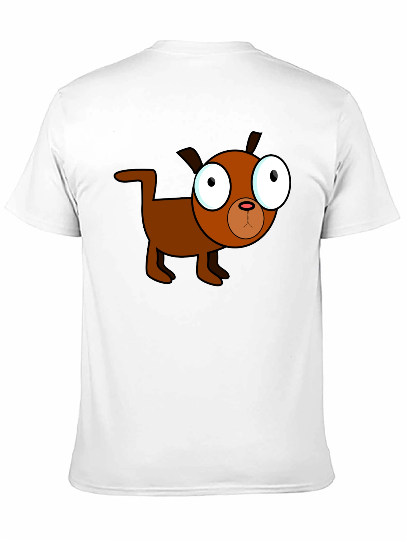 Cartoon Dog Black T-Shirt - Unique Design