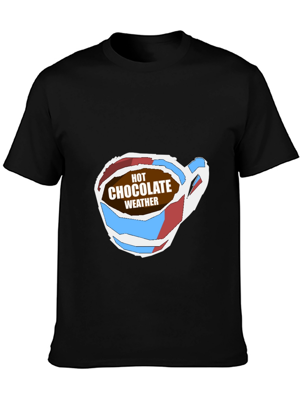 Hot Chocolate Weather Graphic Tee - Soft Black T-Shirt