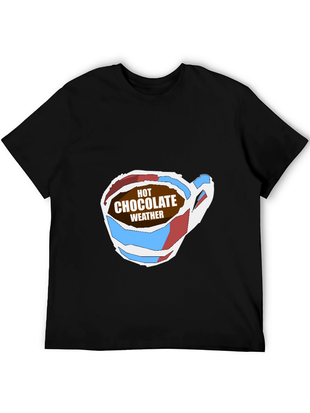 Hot Chocolate Weather Graphic Tee - Soft Black T-Shirt