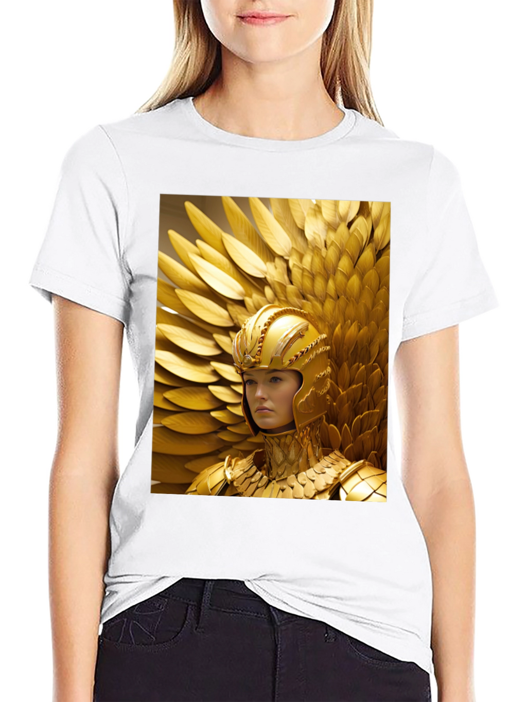 Golden Warrior T-Shirt - Bold Graphic Tee