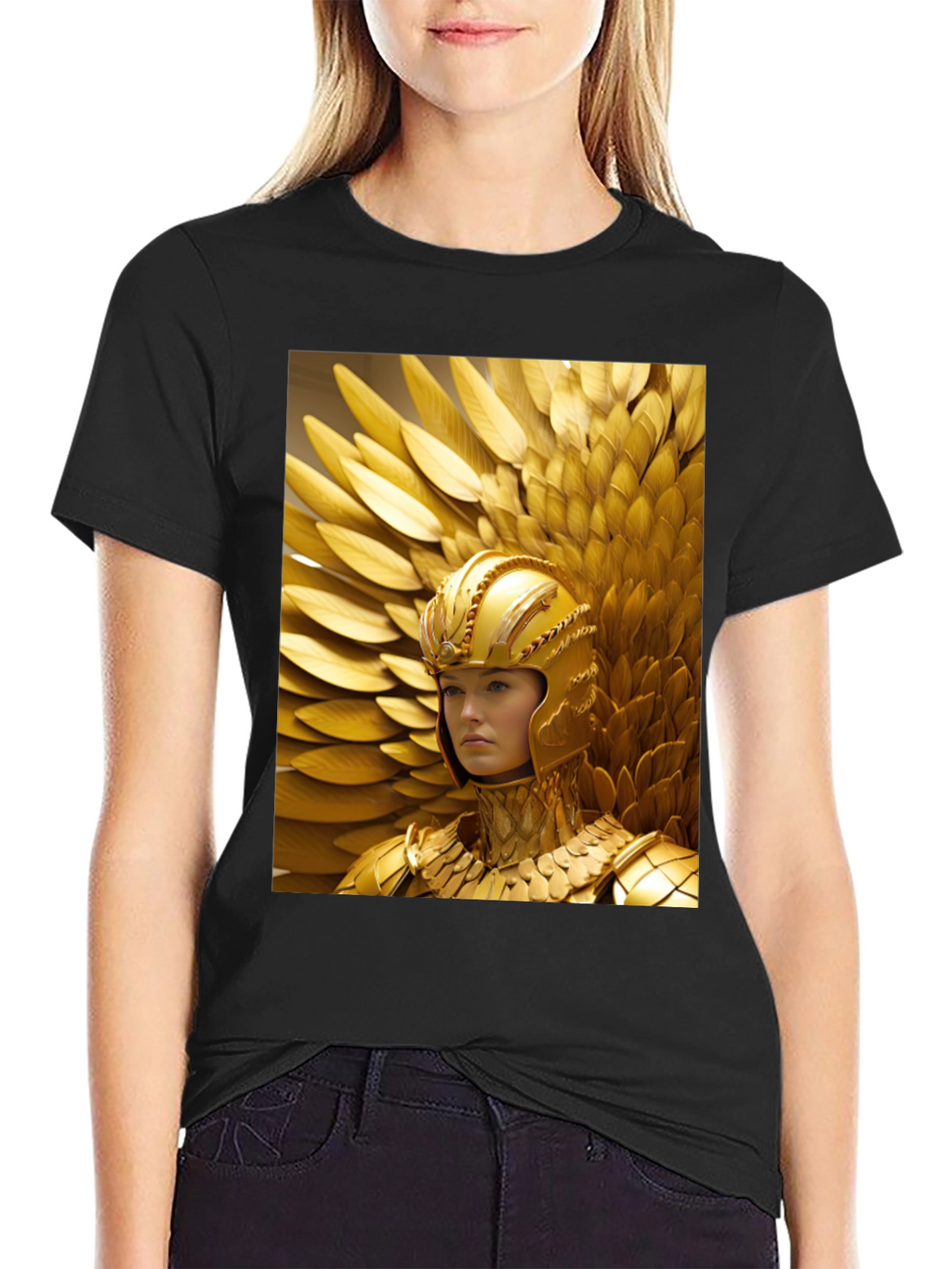 Golden Warrior T-Shirt - Bold Graphic Tee