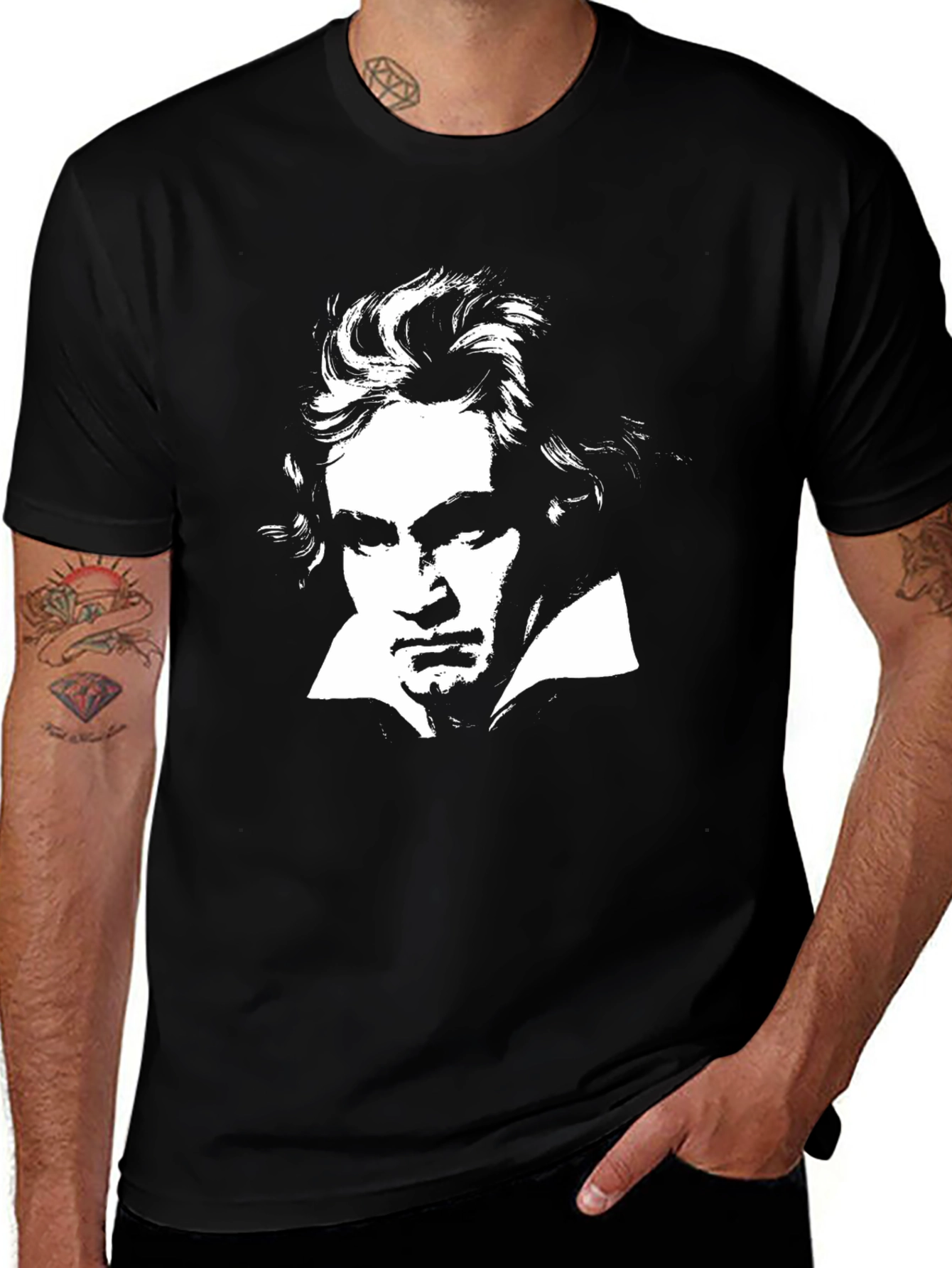 Beethoven Black T-Shirt - Classic Musician Tee
