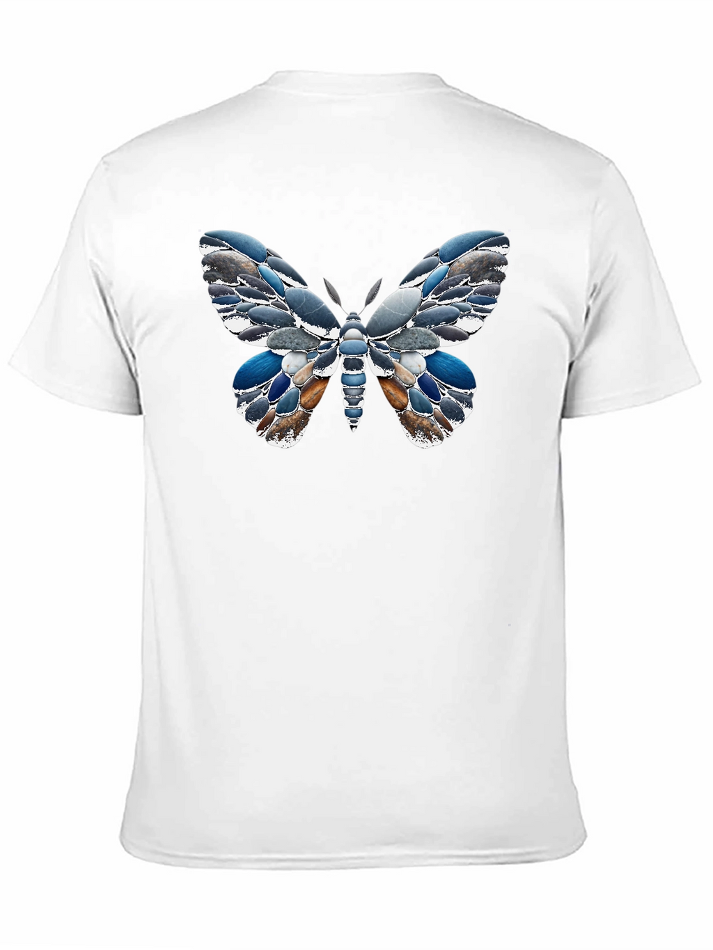 Stone Butterfly Graphic Tee - Unique Nature Design