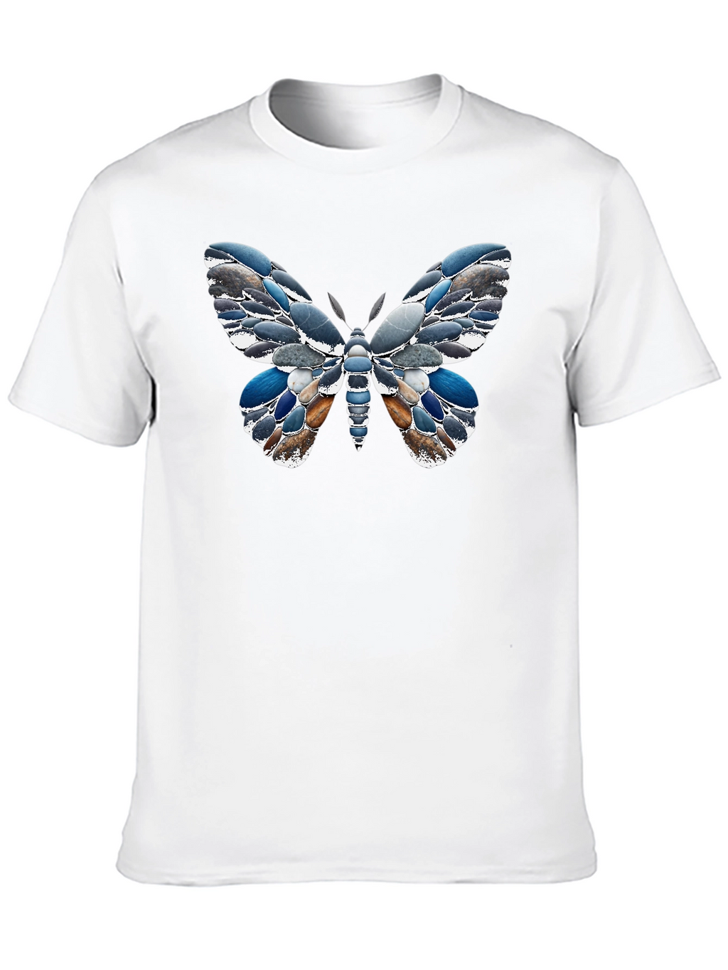 Stone Butterfly Graphic Tee - Unique Nature Design