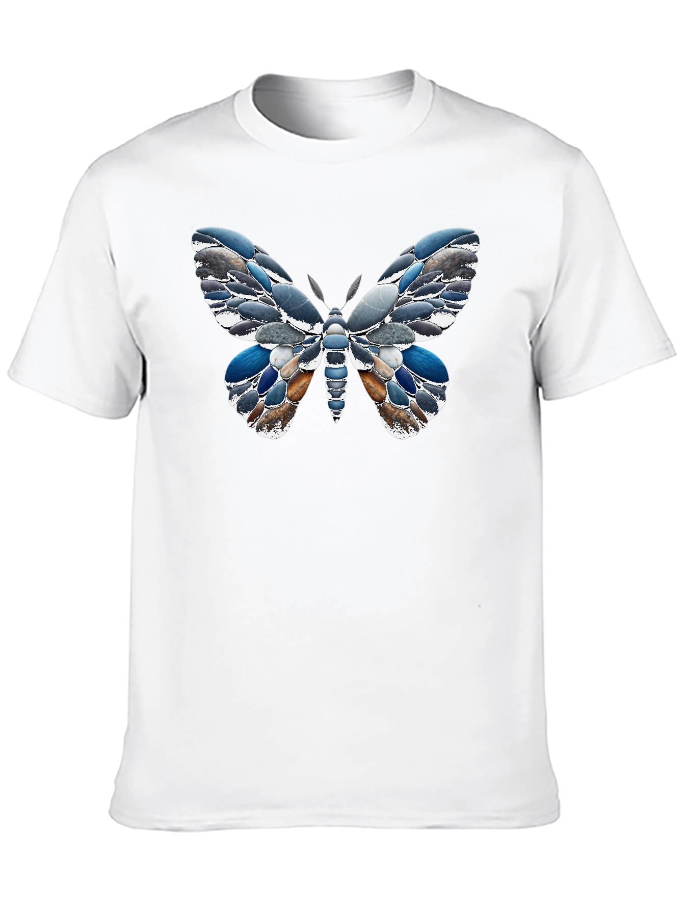 Stone Butterfly Graphic Tee - Unique Nature Design