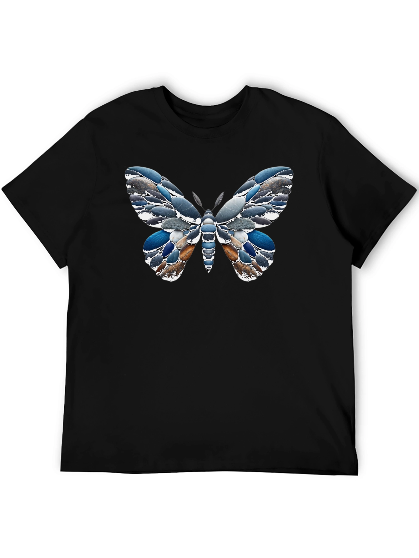 Stone Butterfly Graphic Tee - Unique Nature Design