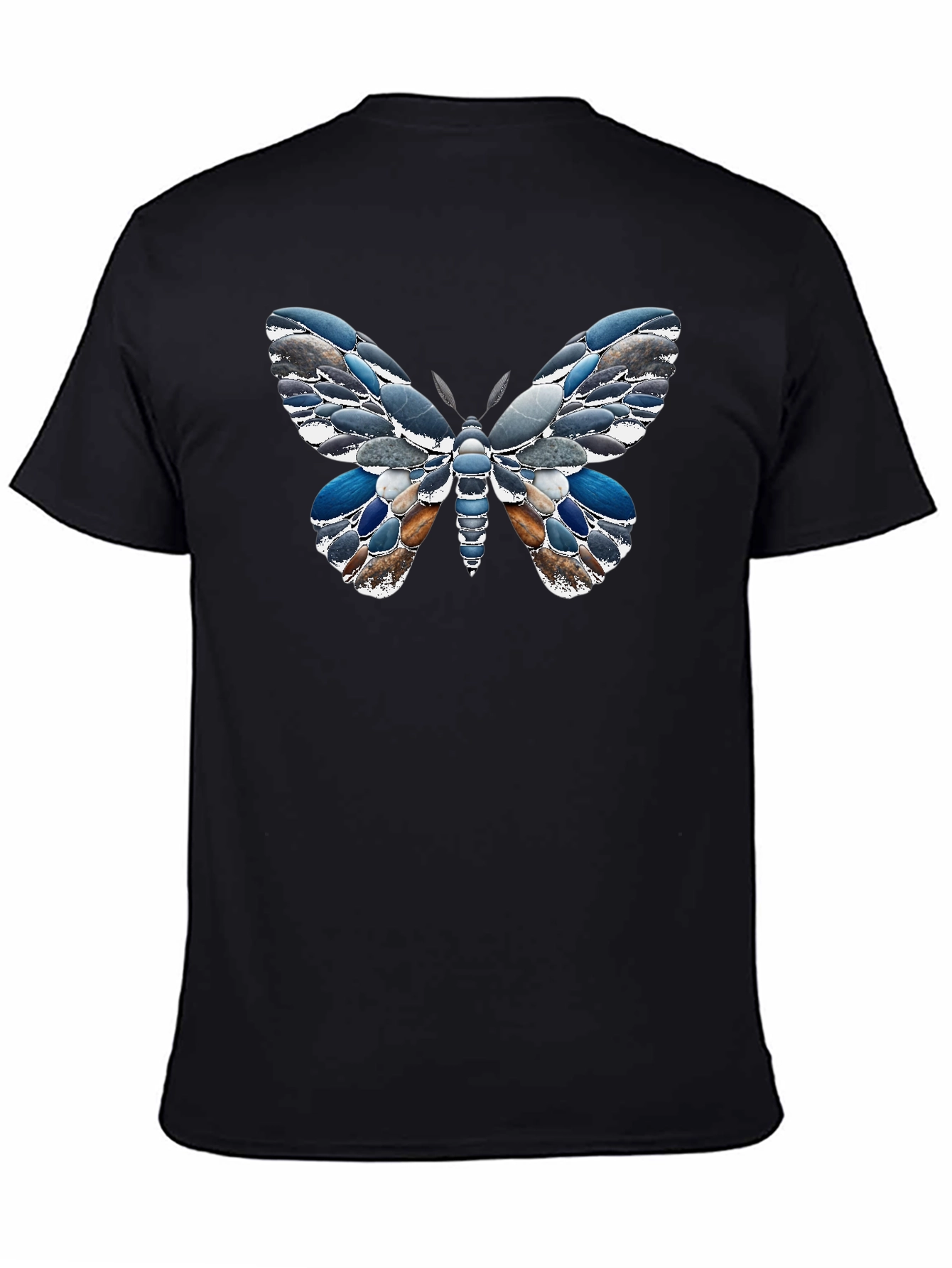 Stone Butterfly Graphic Tee - Unique Nature Design