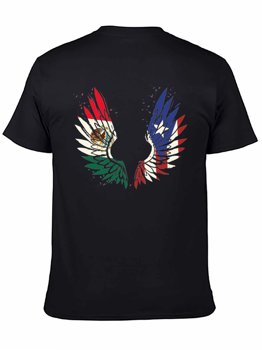 Mexico-Texas Wings Graphic T-Shirt