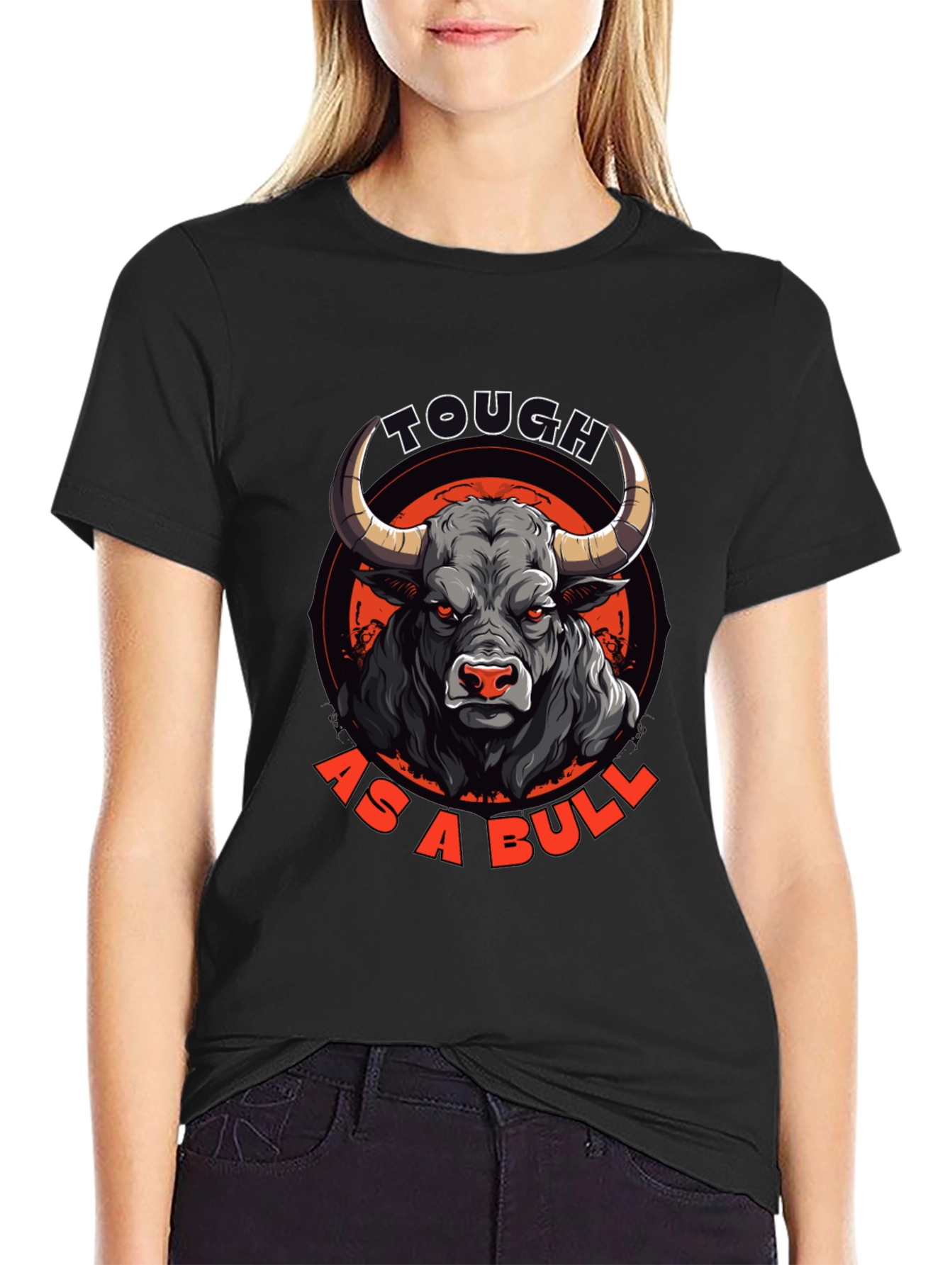 Tough as a Bull Graphic Tee - Mens Black T-Shirt