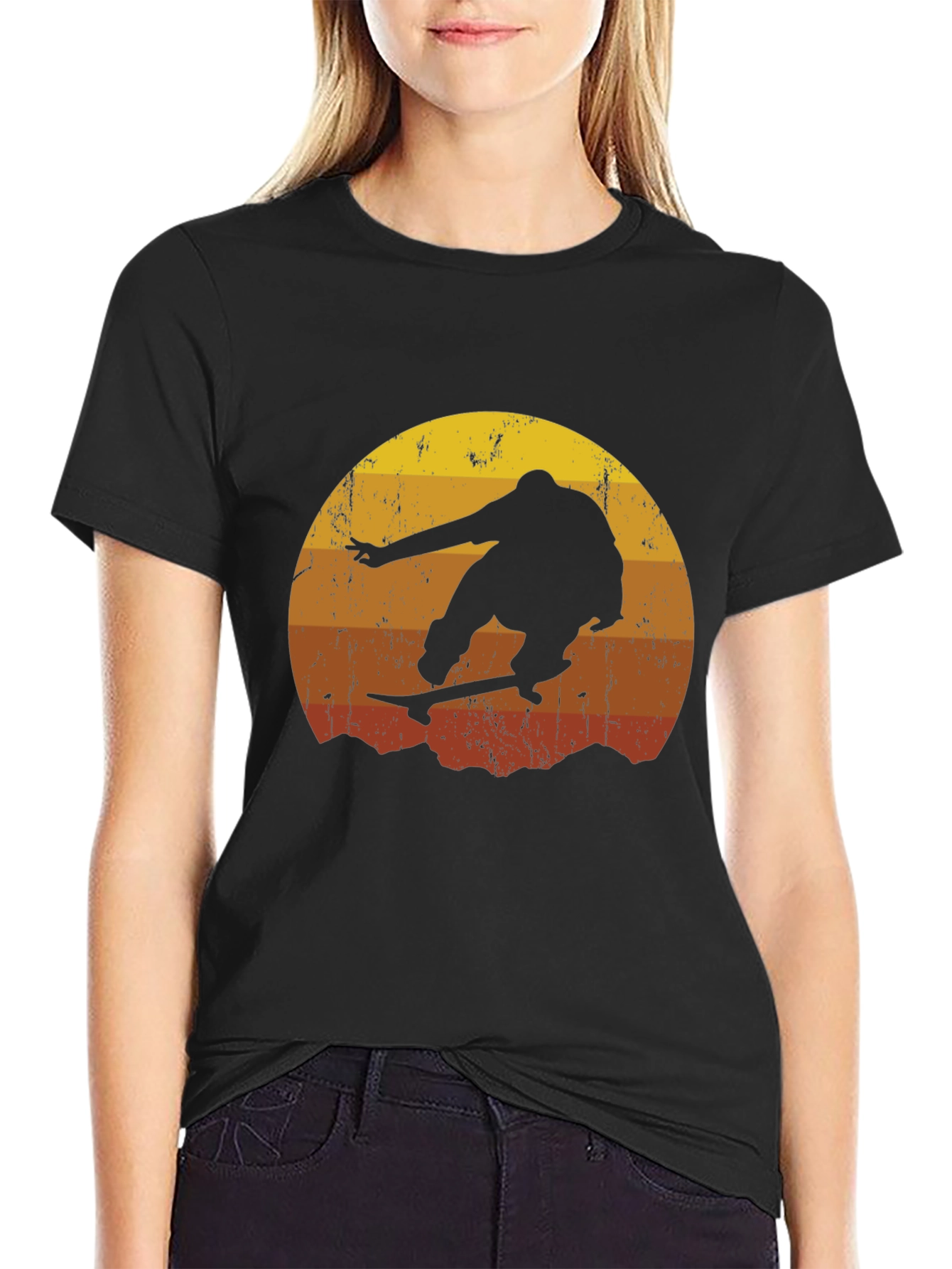 Skateboarder Silhouette Graphic Tee
