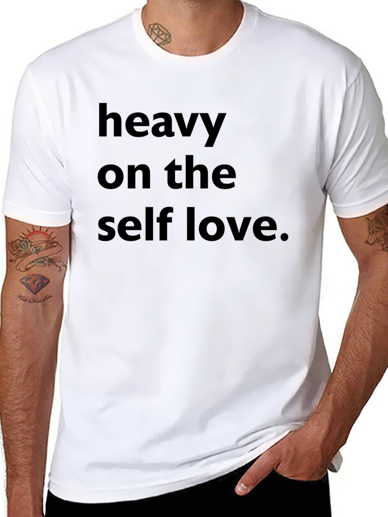 Heavy on The Self Love Black Graphic Tee