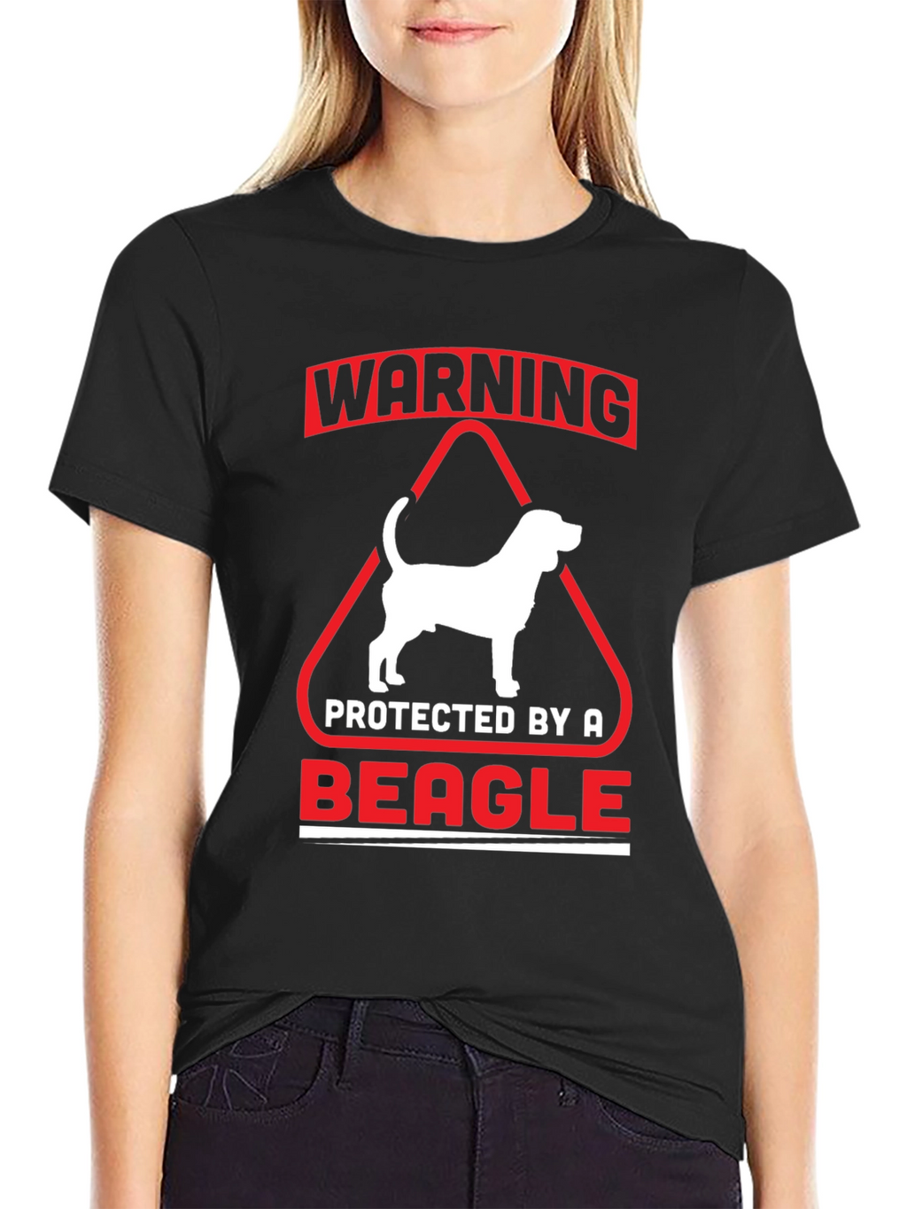 Warning Protected by a Beagle T-Shirt
