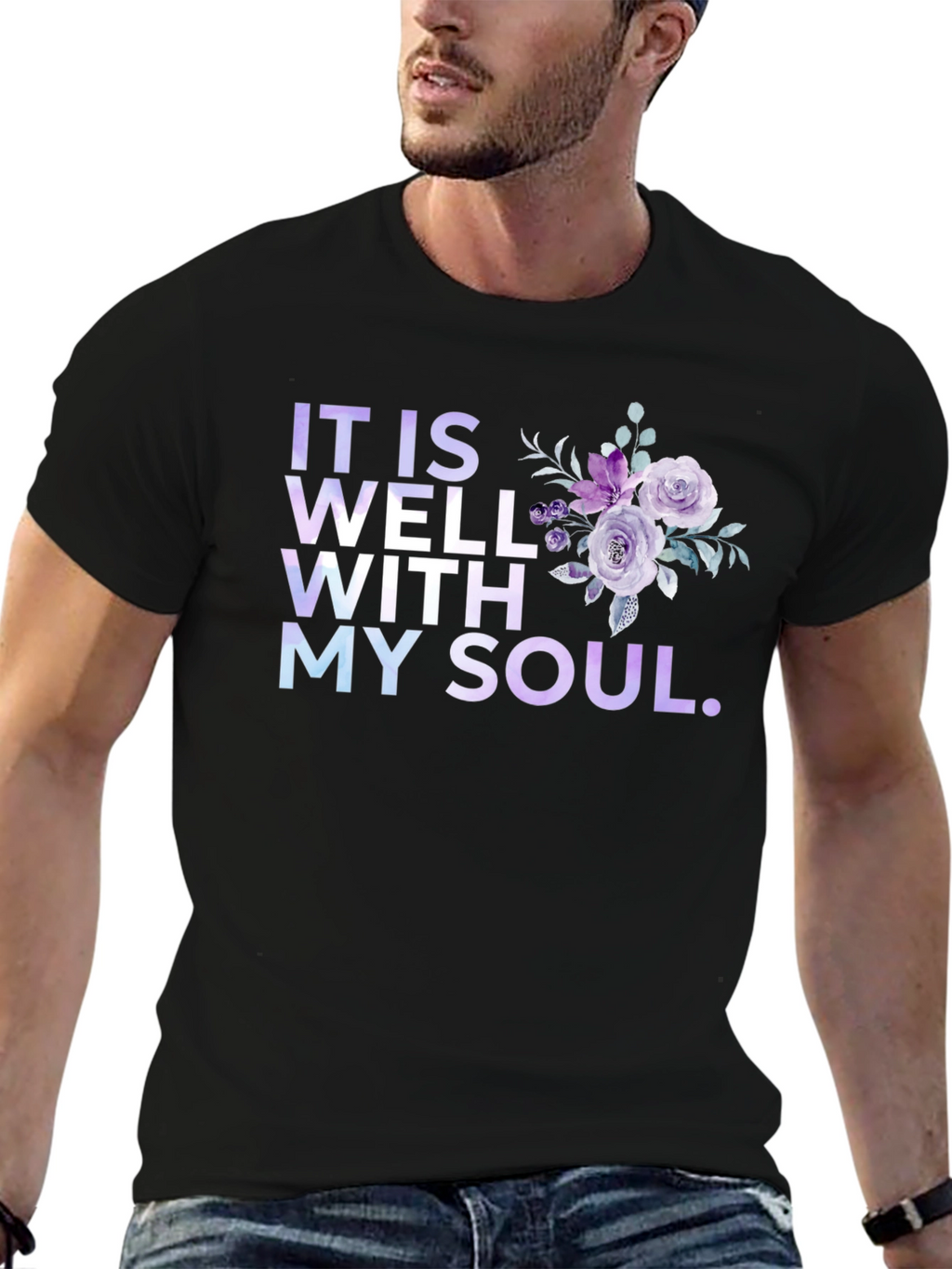 It Is Well With My Soul Floral T-Shirt